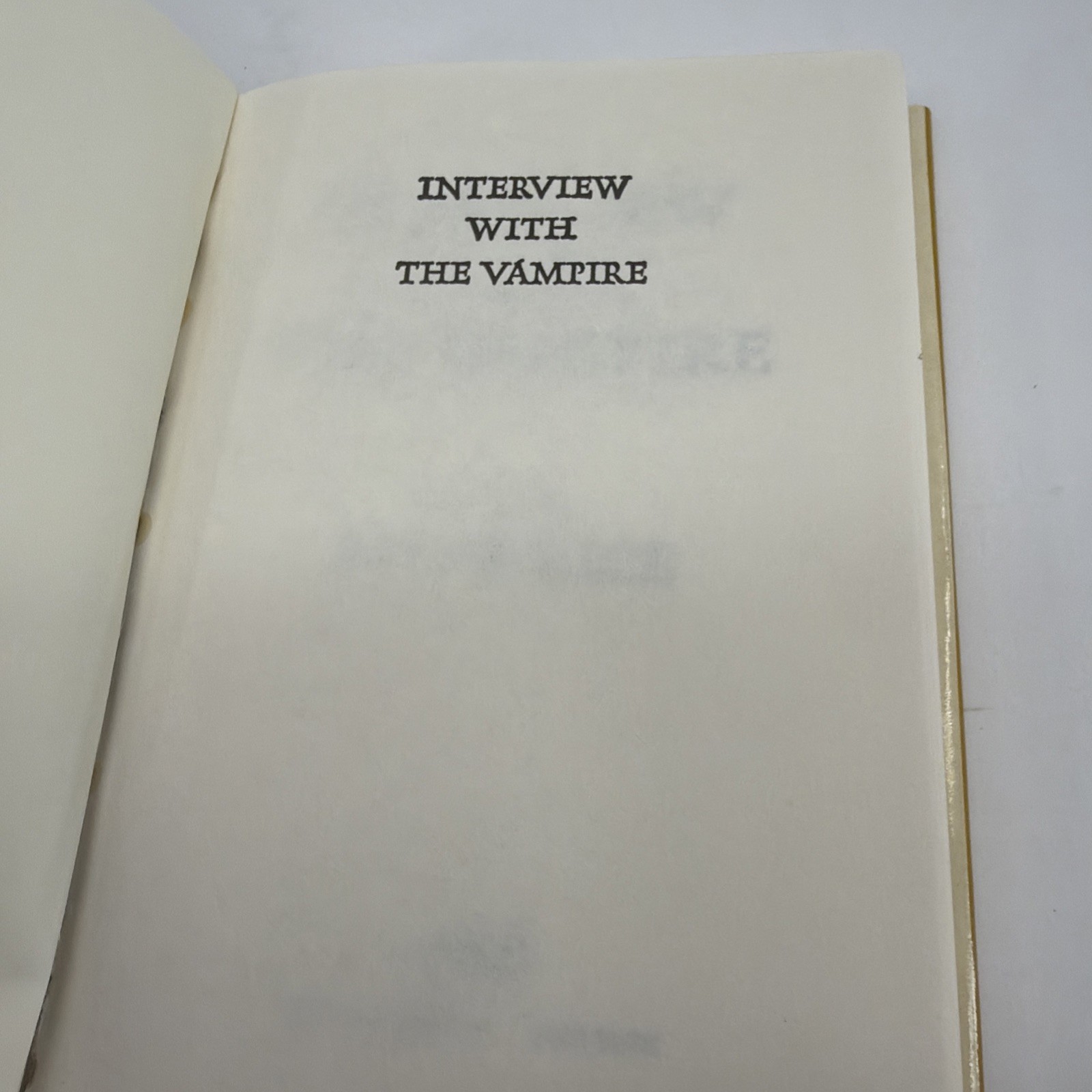 Vintage 1976 Interview With The Vampire Anne Rice First Book Club Edition HCDJ
