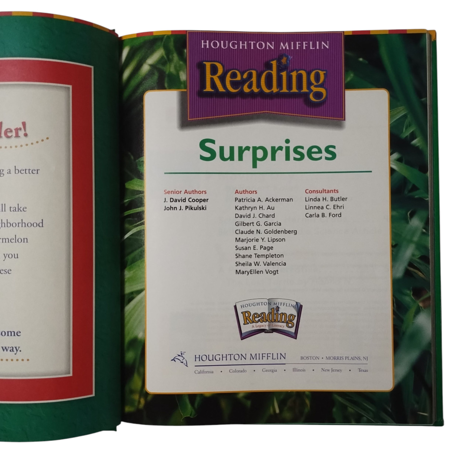 Houghton Mifflin Leveled Reading Levels 1.1 and 1.3 Journeys 2.1 Hardcover Texts