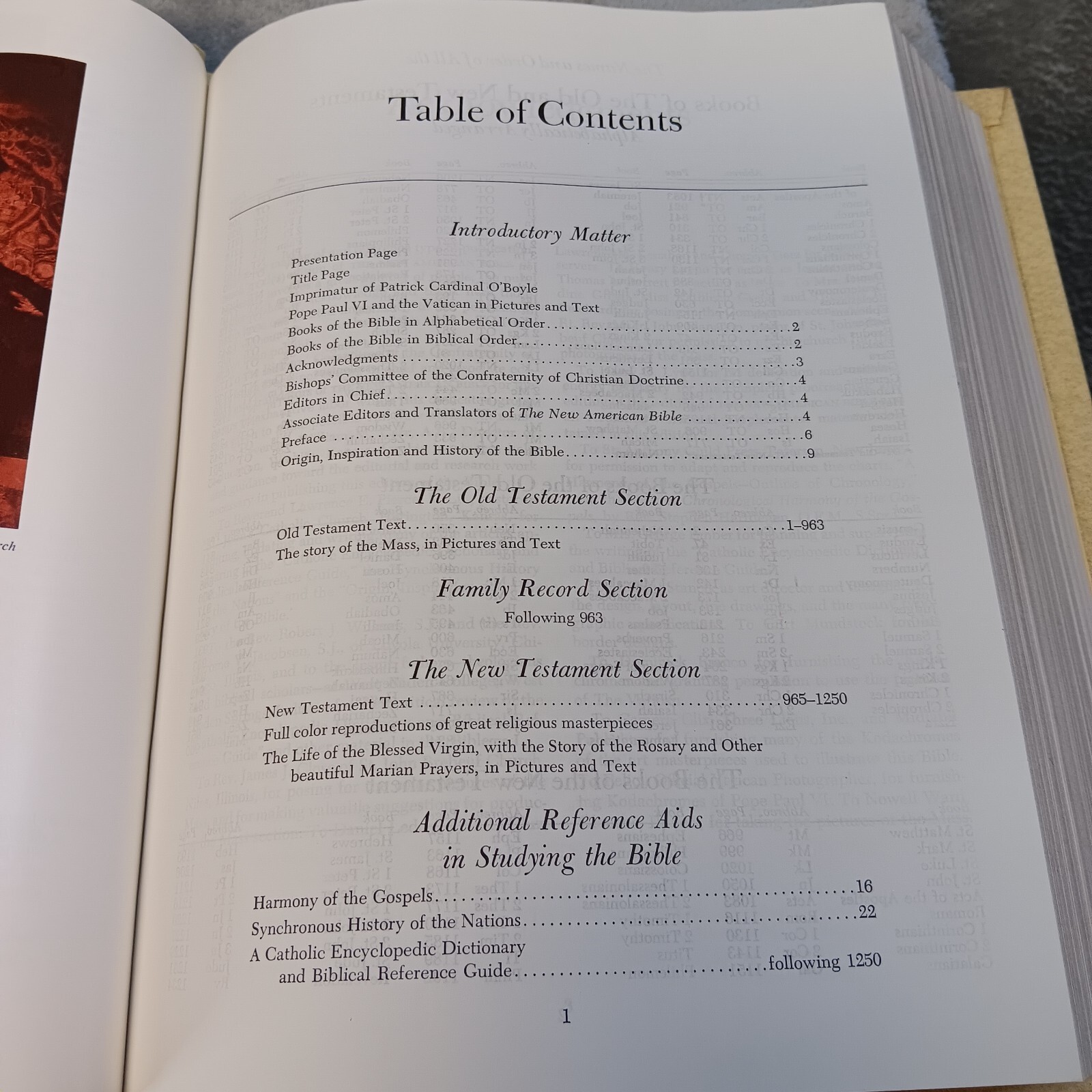 Holy Bible Fireside Family Edition NAB Catholic White Cover 1974-1975 1250+ Page