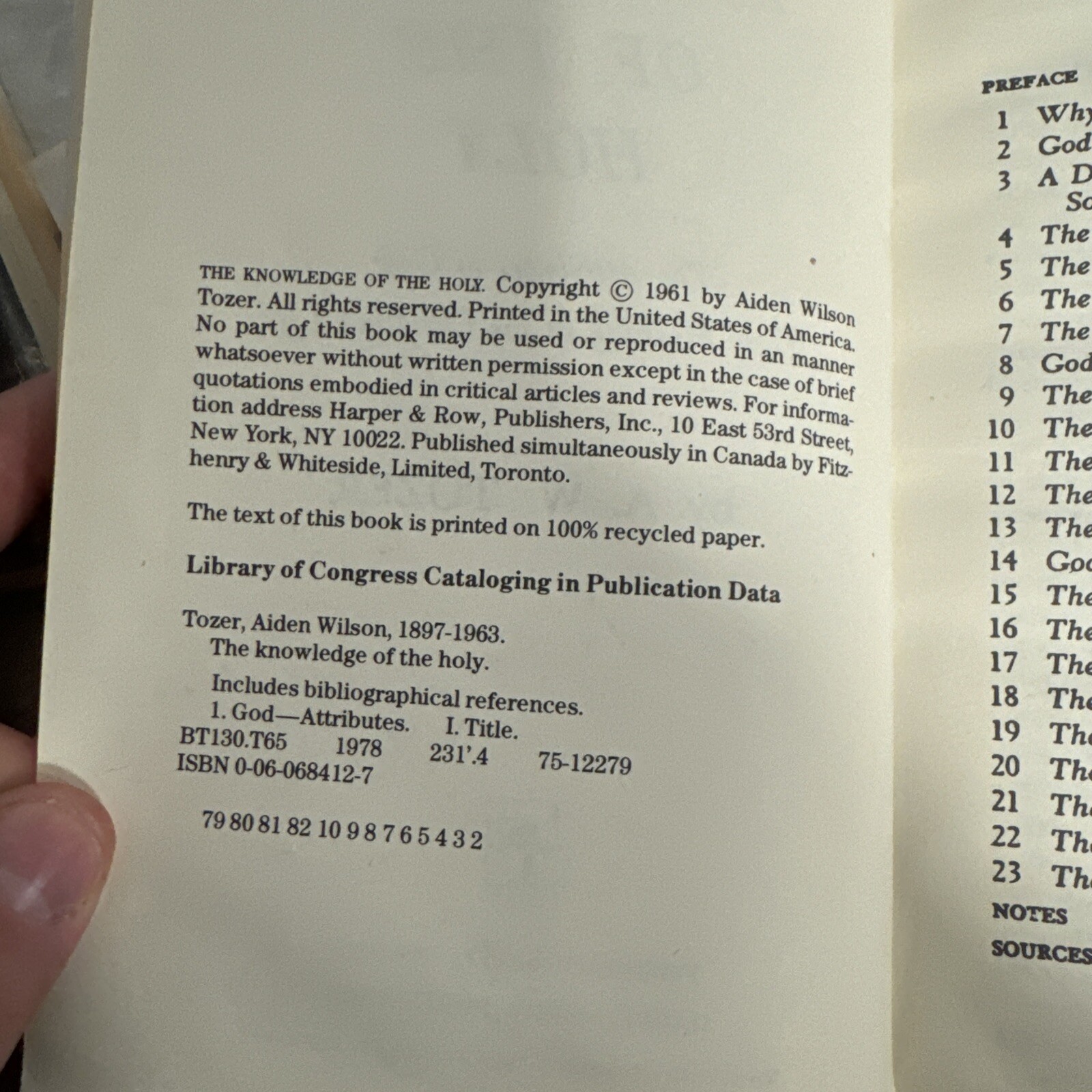 A W Tozer: The Attributes of God: The Knowledge of the Holy AW Tozer GOOD