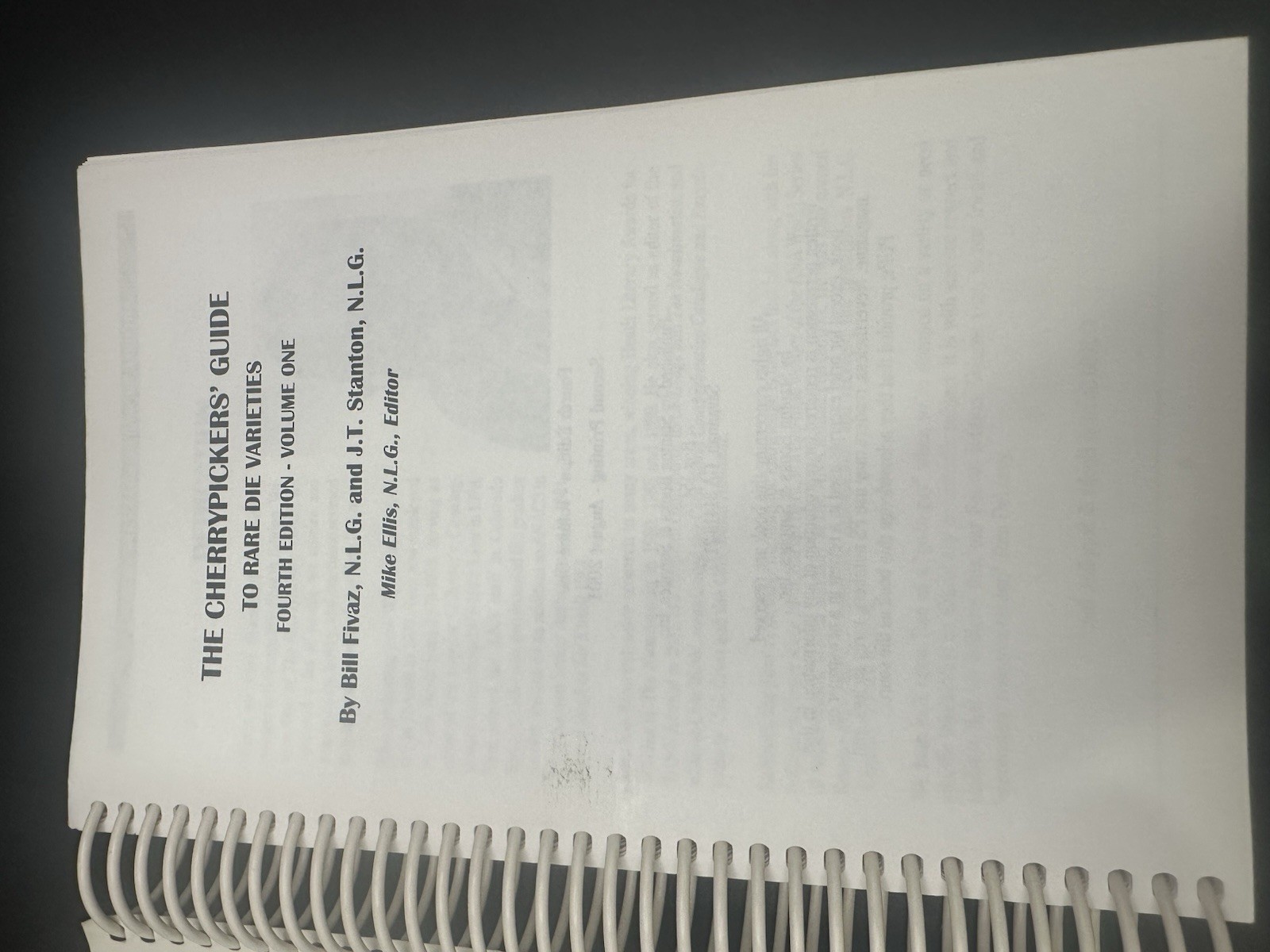 The Cherry Pickers Guide to Rare Die Varieties 4th Edition Volume 1 Spiral Bound