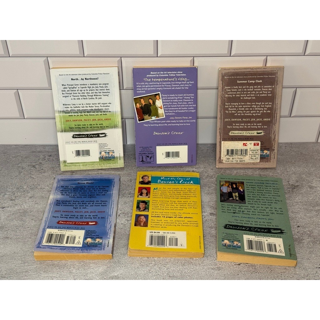 Dawsons Creek Book Lot of 6 Paperbacks Tough Enough Major Meltdown 90s TV Show