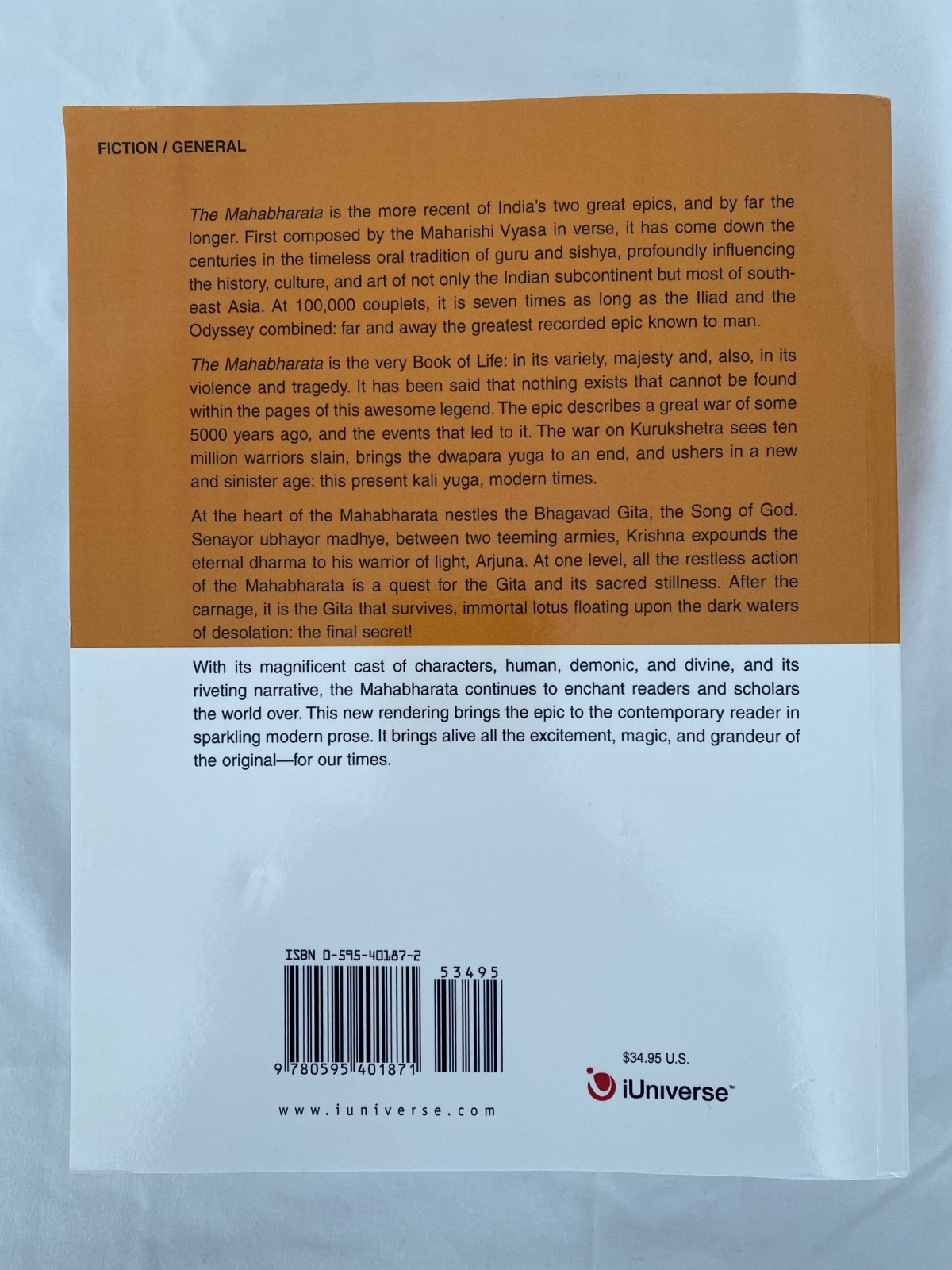 The Mahabharata: A Modern Rendering, Vol 1 9780595401871 by Menon, Ramesh
