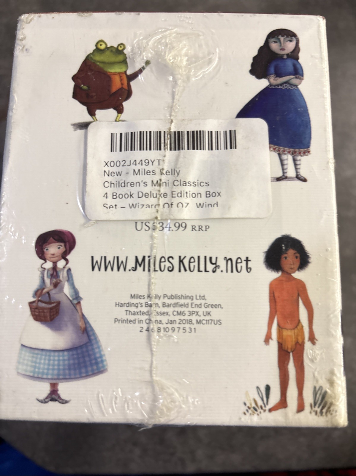 M Kelly Children’s Mini Classics 4 Book Deluxe Box Set – OZ, ALICE, JUNGLE BOOK