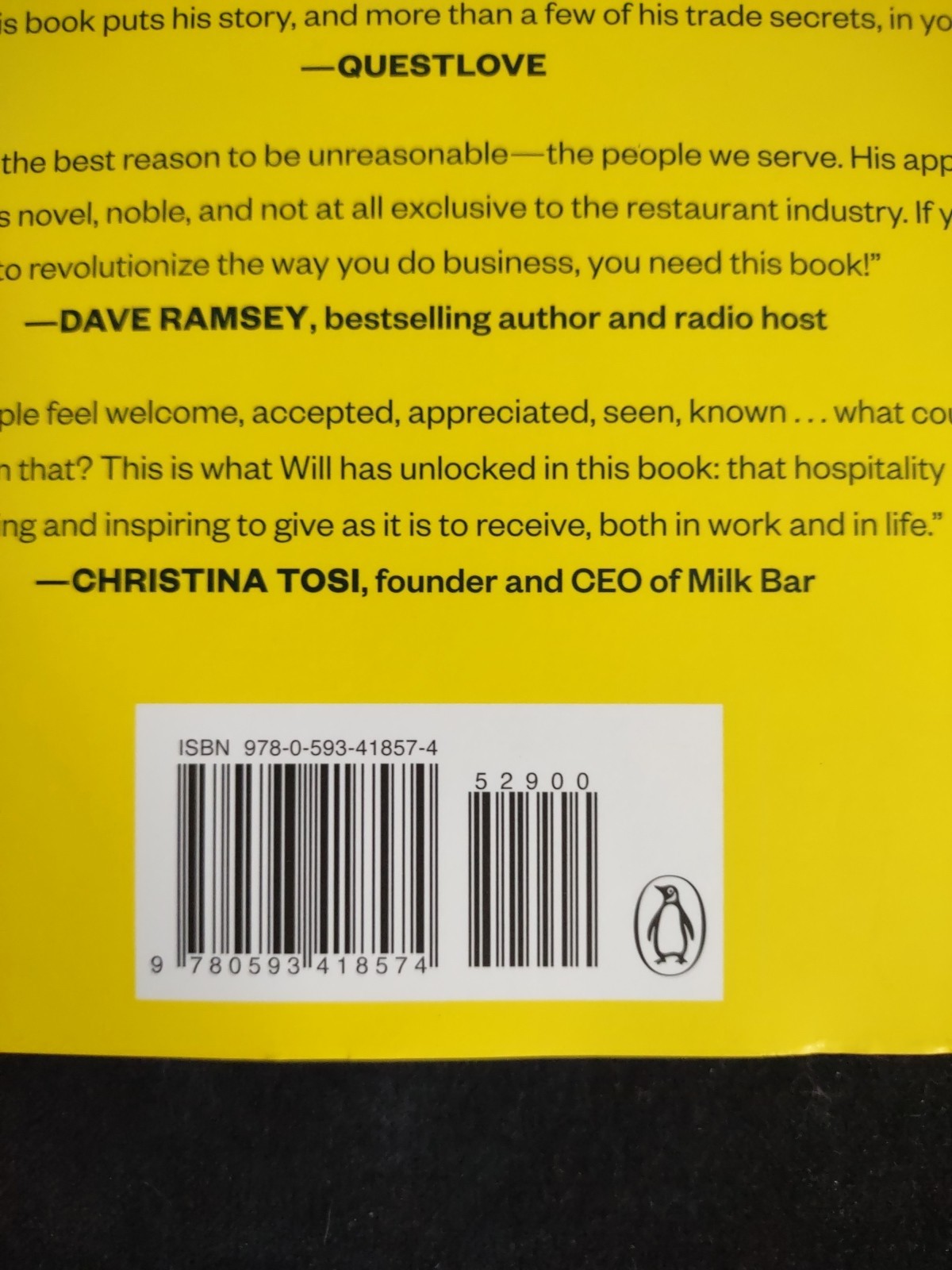 Unreasonable Hospitality Will Guidara Hardcover Book Management Business Service