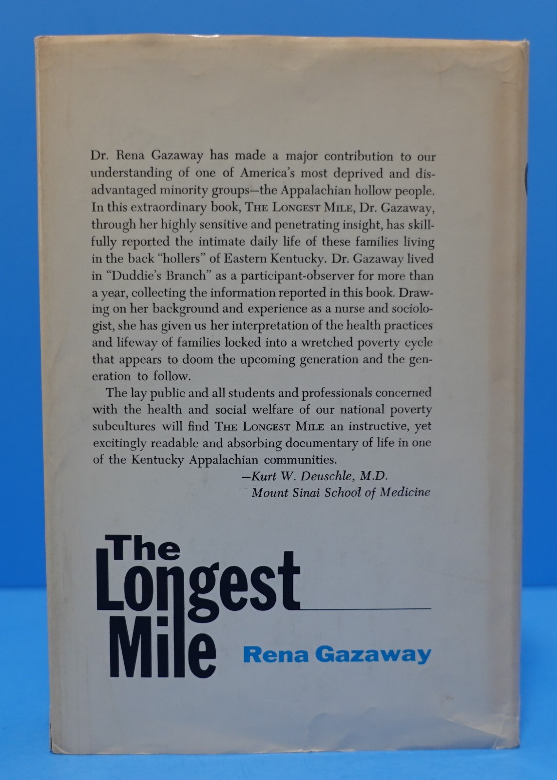 THE LONGEST MILE BY RENA GAZAWAY, SIGNED-INSCRIBED- NOT PERSONALIZED
