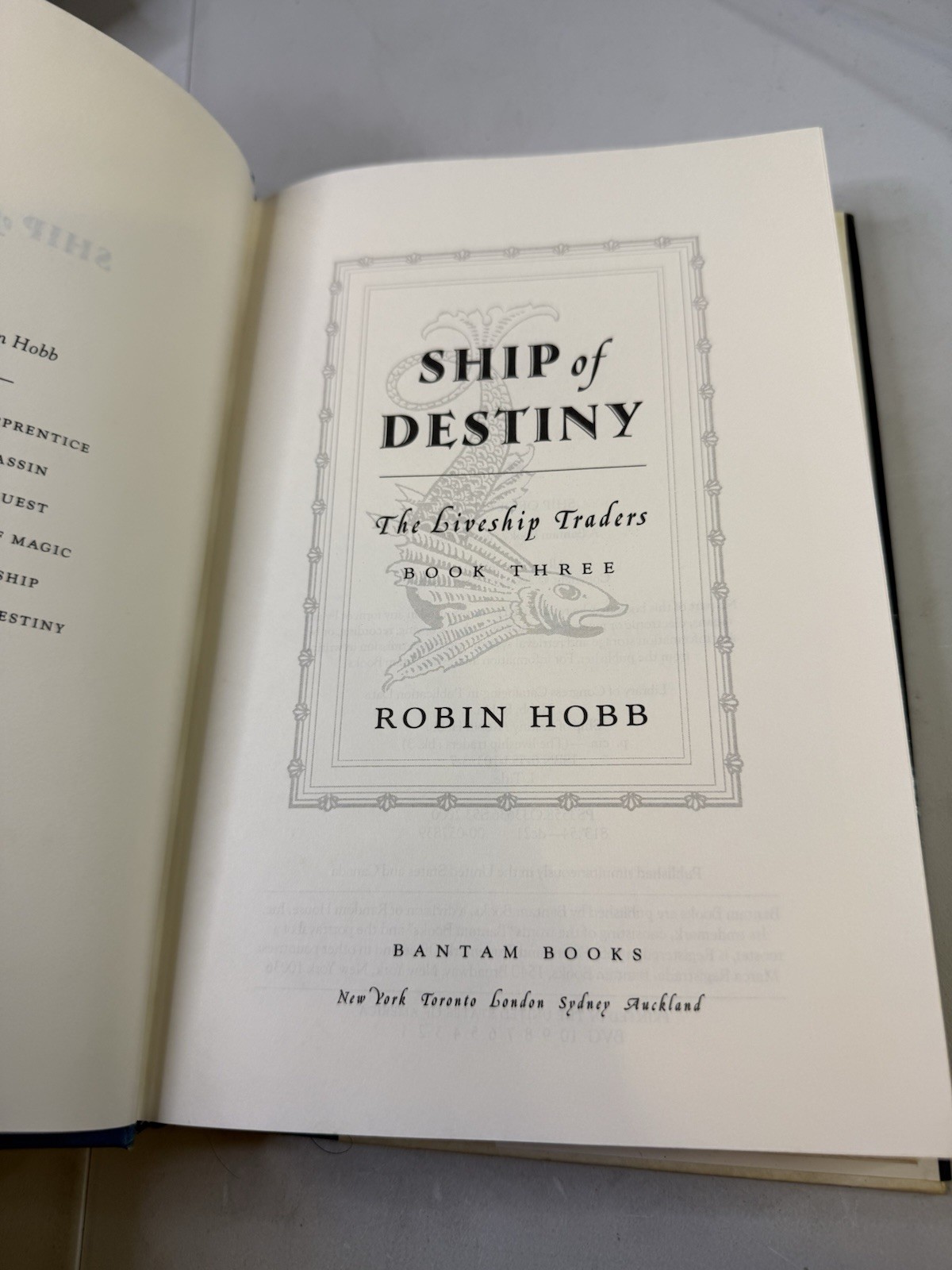 Ship of Destiny by Robin Hobb (2000 Hardcover) First Edition First Printing