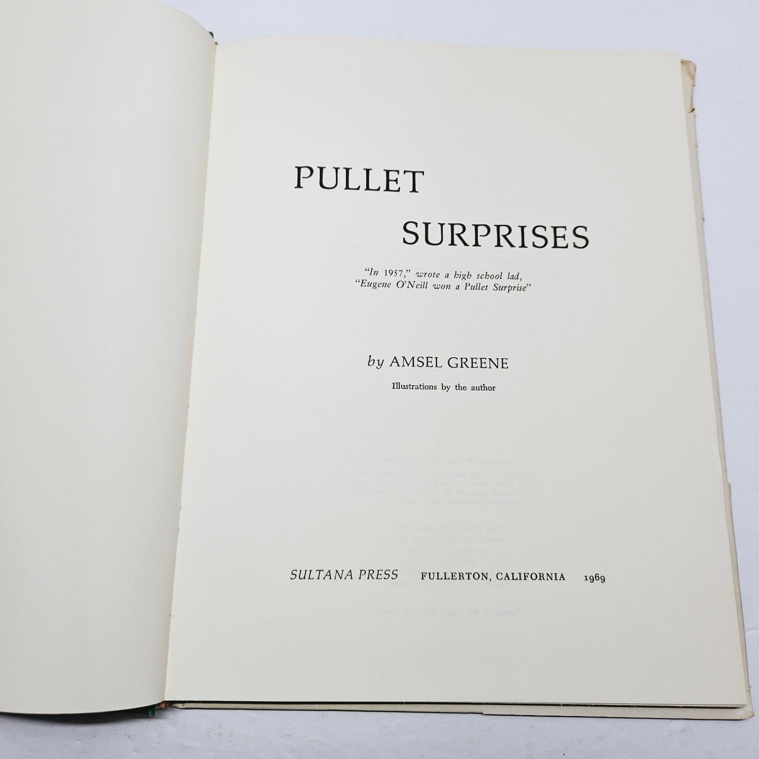 Humorous Language Book – Pullet Surprises – Amsel Greene 1970 Sultana Press