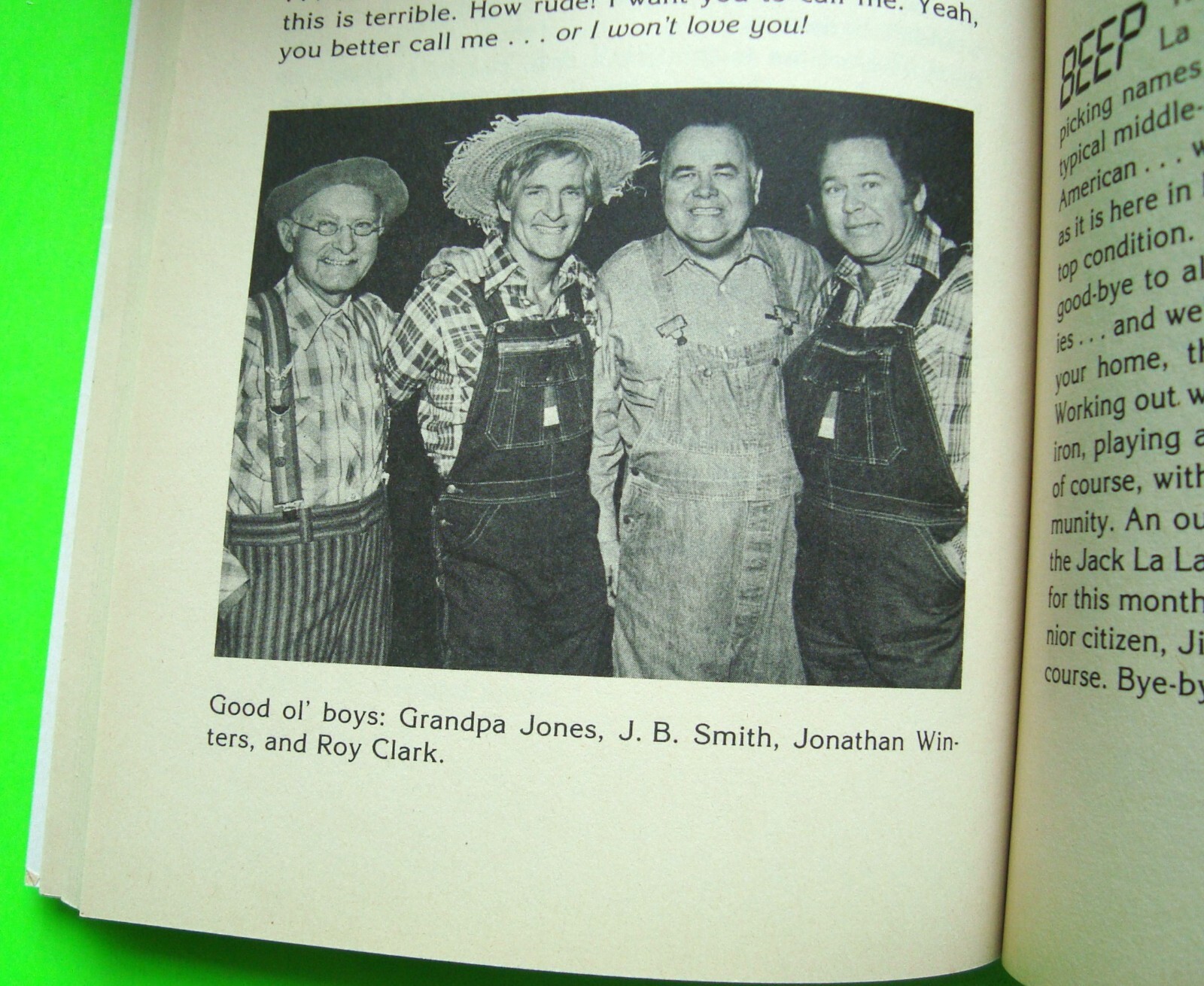1989 JONATHON WINTERS – AFTER THE BEEP 132-pg Comedic Softbound Book UNUSED Xlnt