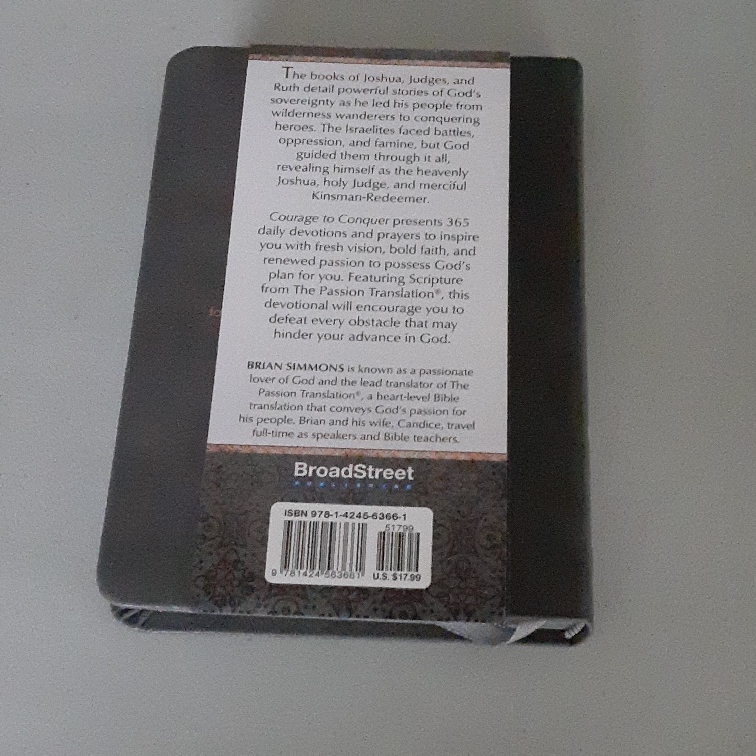 Broadstreet Passion Translation Devotionals Courage to Conquer Imit Leather