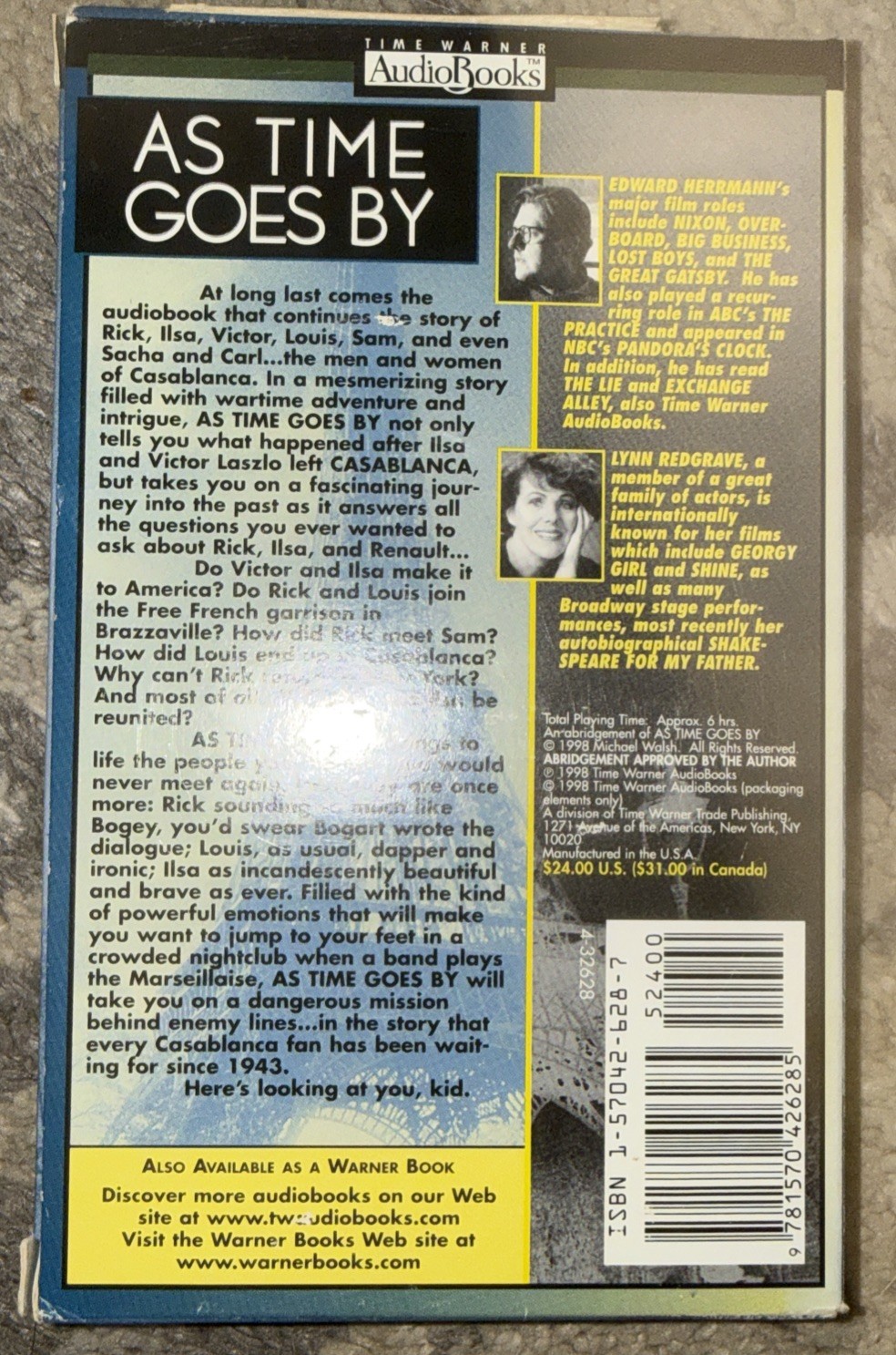 As Time Goes By by Michael Walsh Audio Book Cassettes Novel #26
