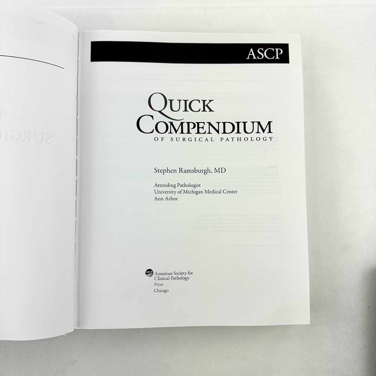 Quick Compendium of Surgical Pathology ASCP Stephen Ramsburgh