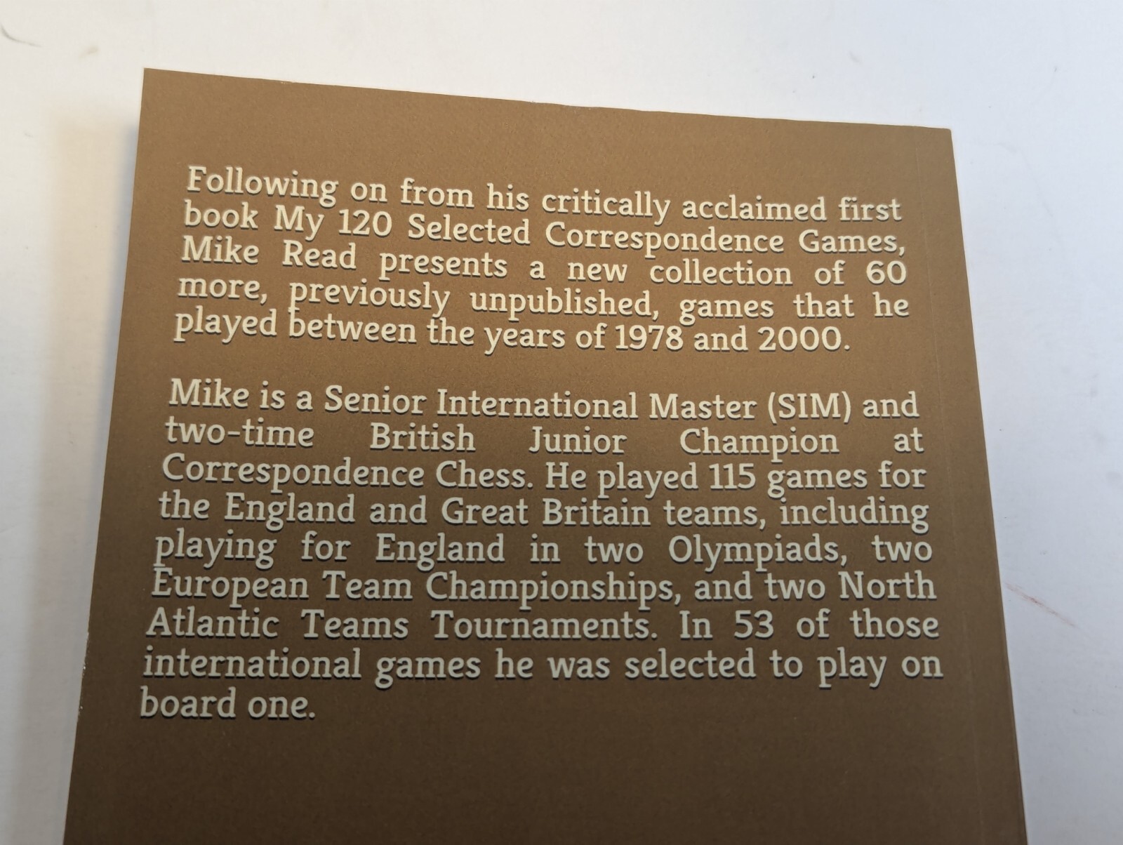 Triumph And Disaster (a second games collection) by Read, by SIM Mike Read, Book