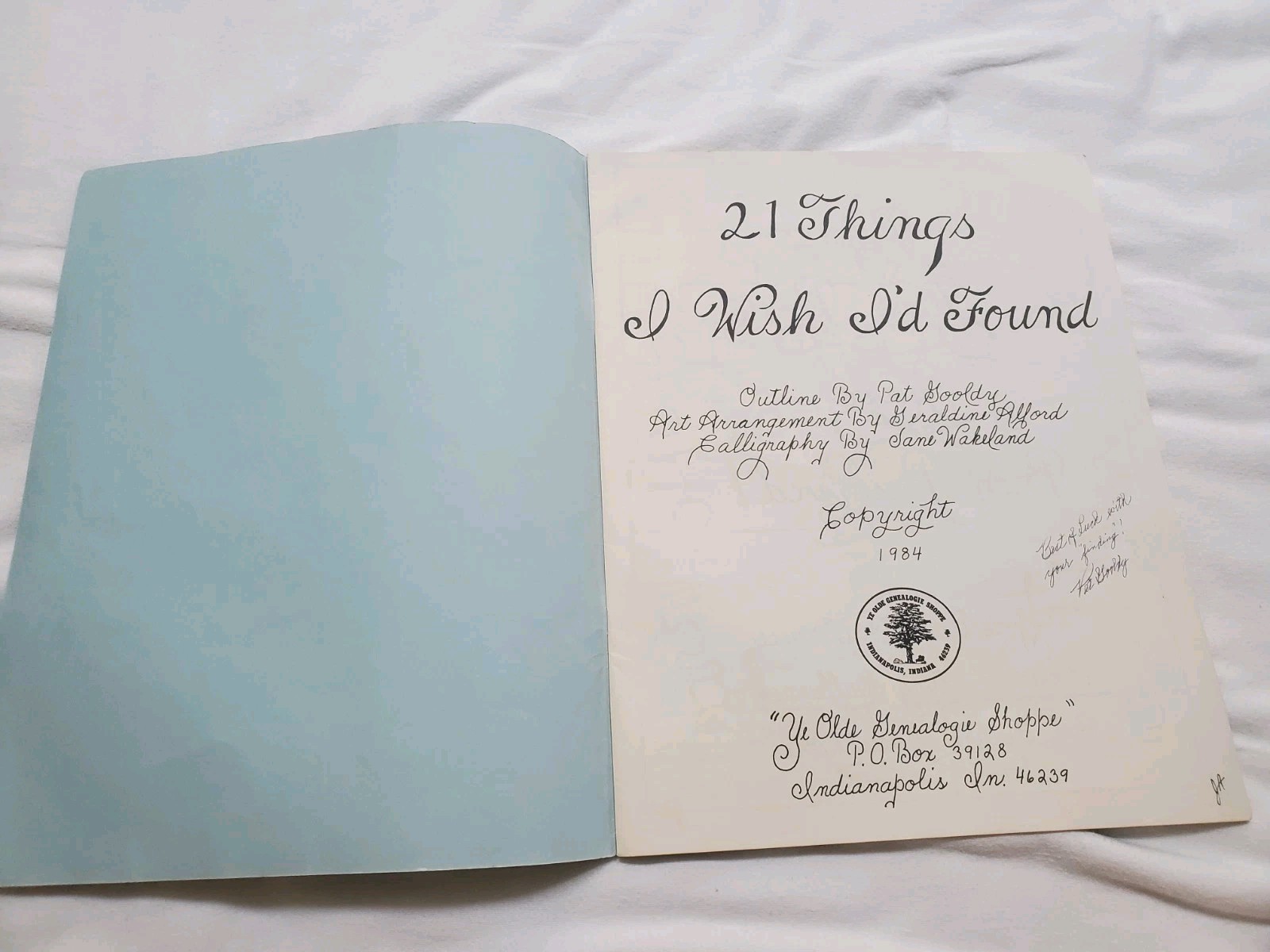 21 Things I Wish I’d Found By Pat Gooldy PB 1984 Genealogy Signed