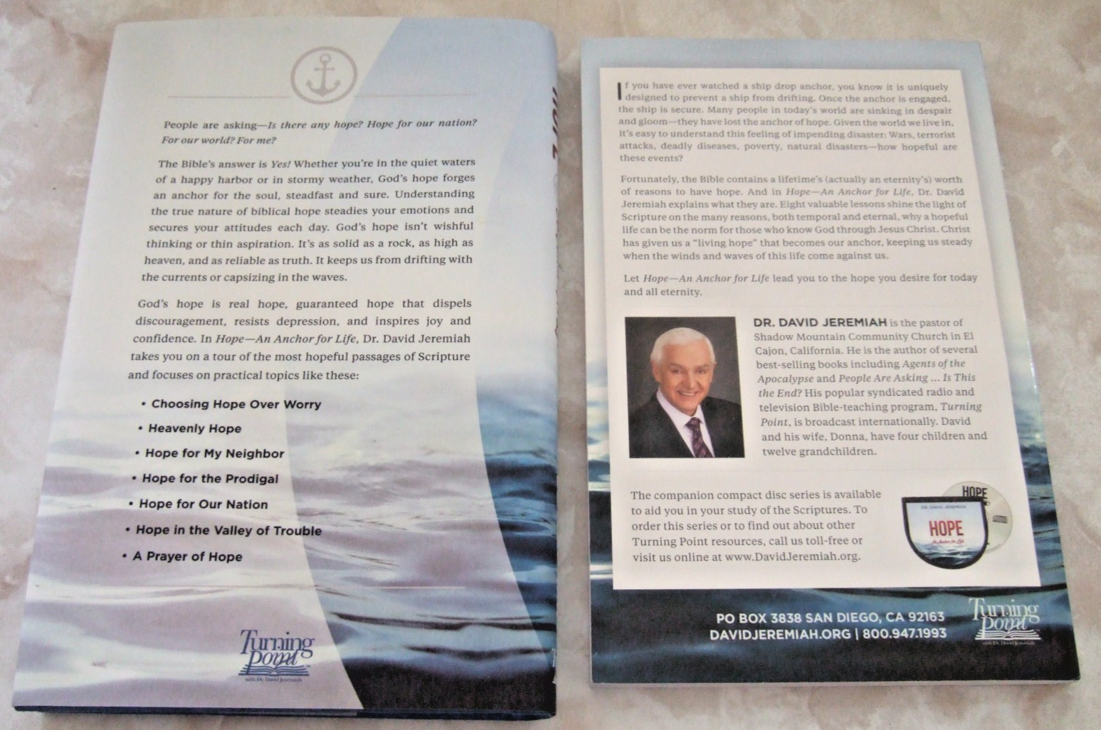 DR. DAVID JEREMIAH HC BOOK AND STUDY GUIDE HOPE AN ANCHOR FOR LIFE 2016