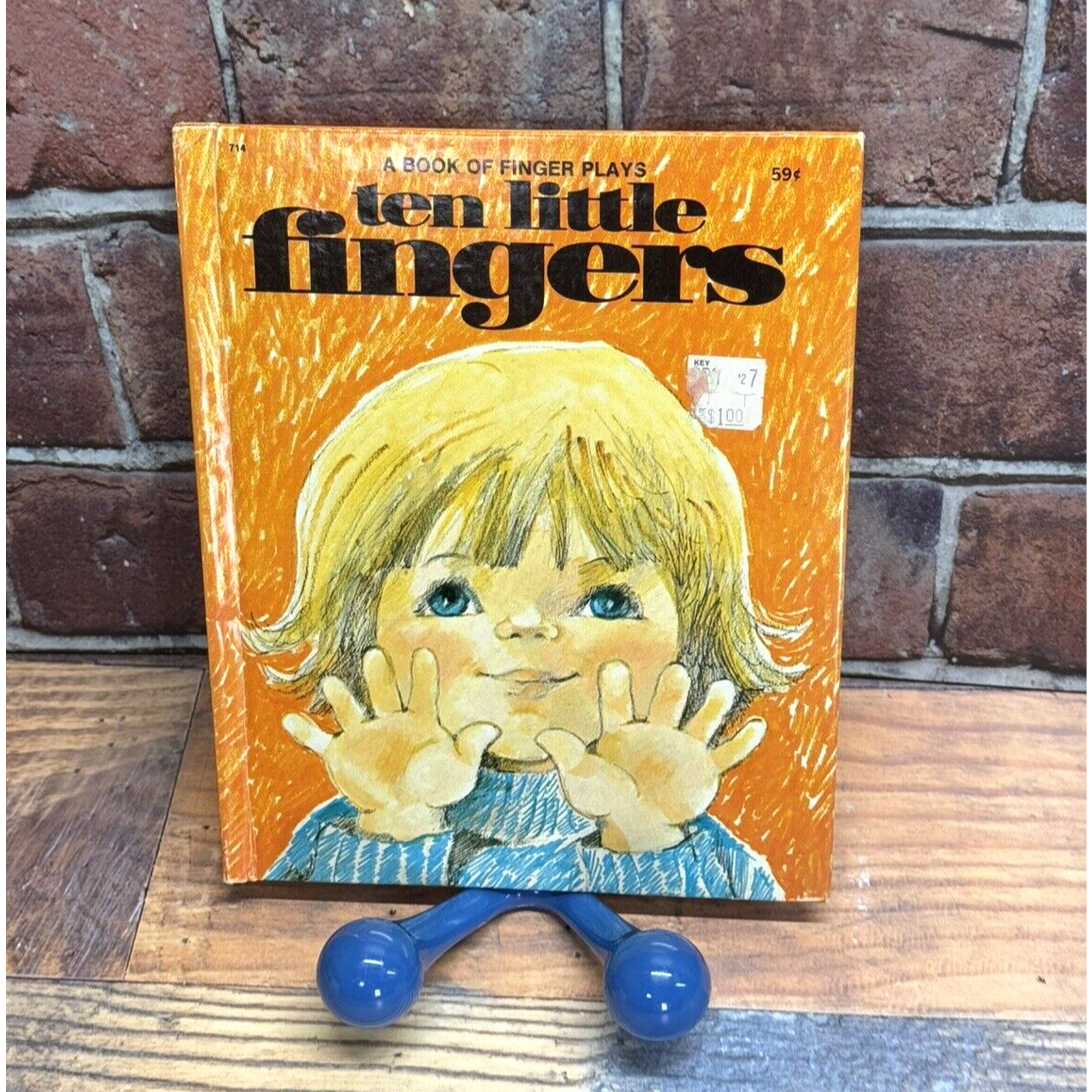 Vintage Ten Little Fingers a Book of Finger Plays Children’s HC 1977