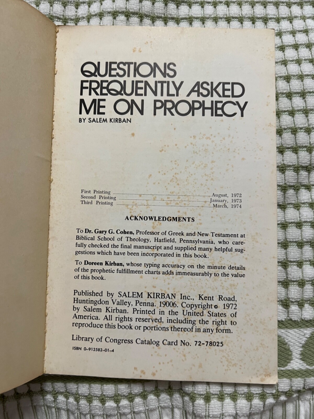 QUESTIONS FREQUENTLY ASKED ME ON PROPHECY BY SALEM KIRBAN