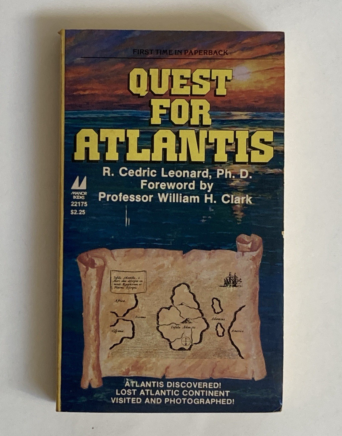 Quest for Atlantis by Leonard; 1st Manor Books Edition, 1979, VG+ MMPB