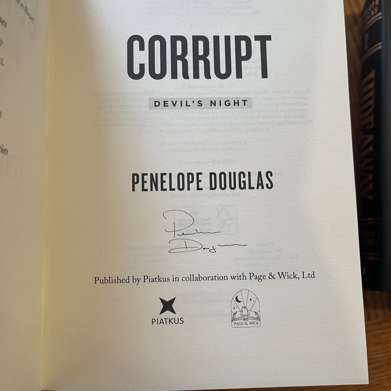 Page & Wick Devil’s Night Penelope Douglas