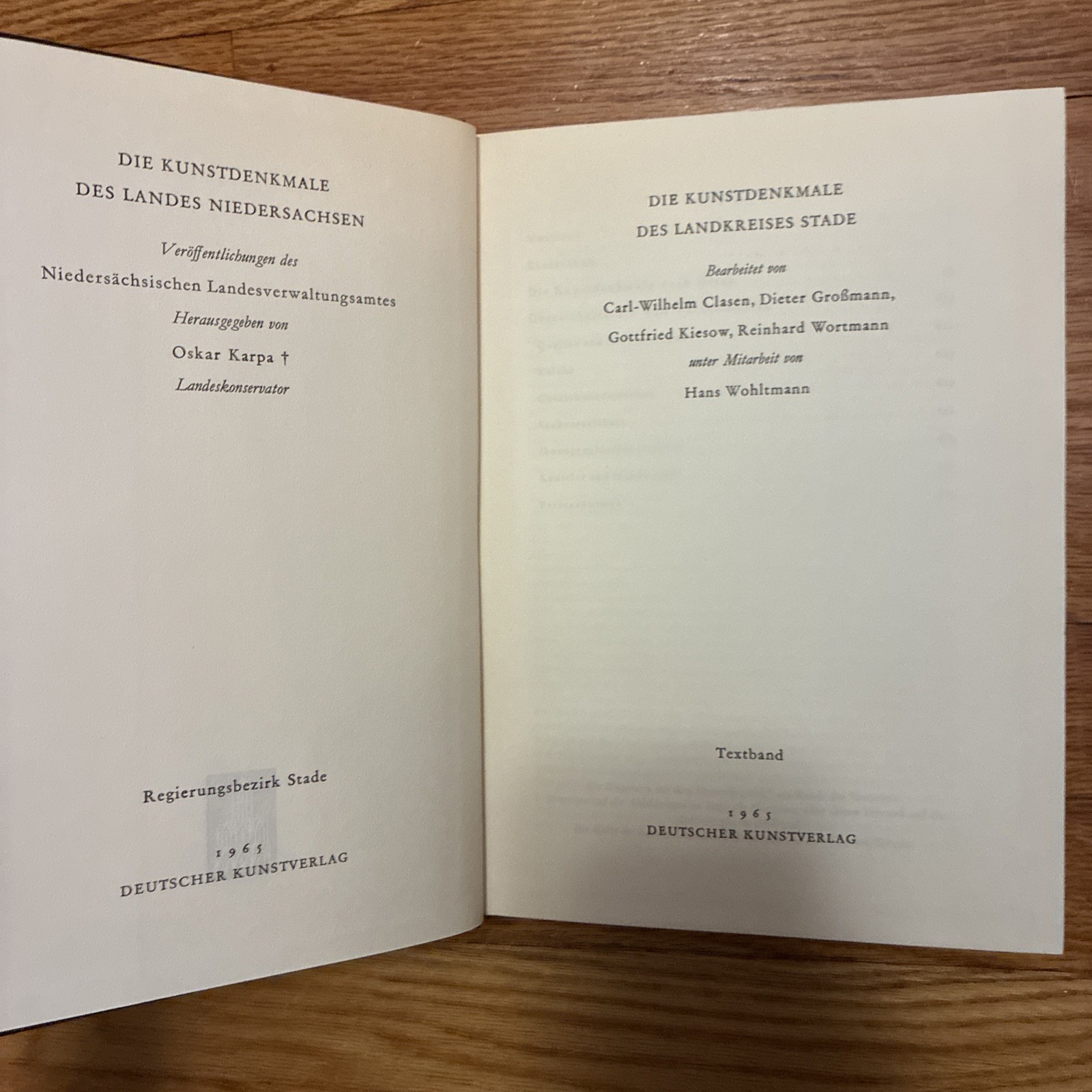 Vintage Book (In German) Art Monuments Lower Saxony Stade Dist. Germany 1965