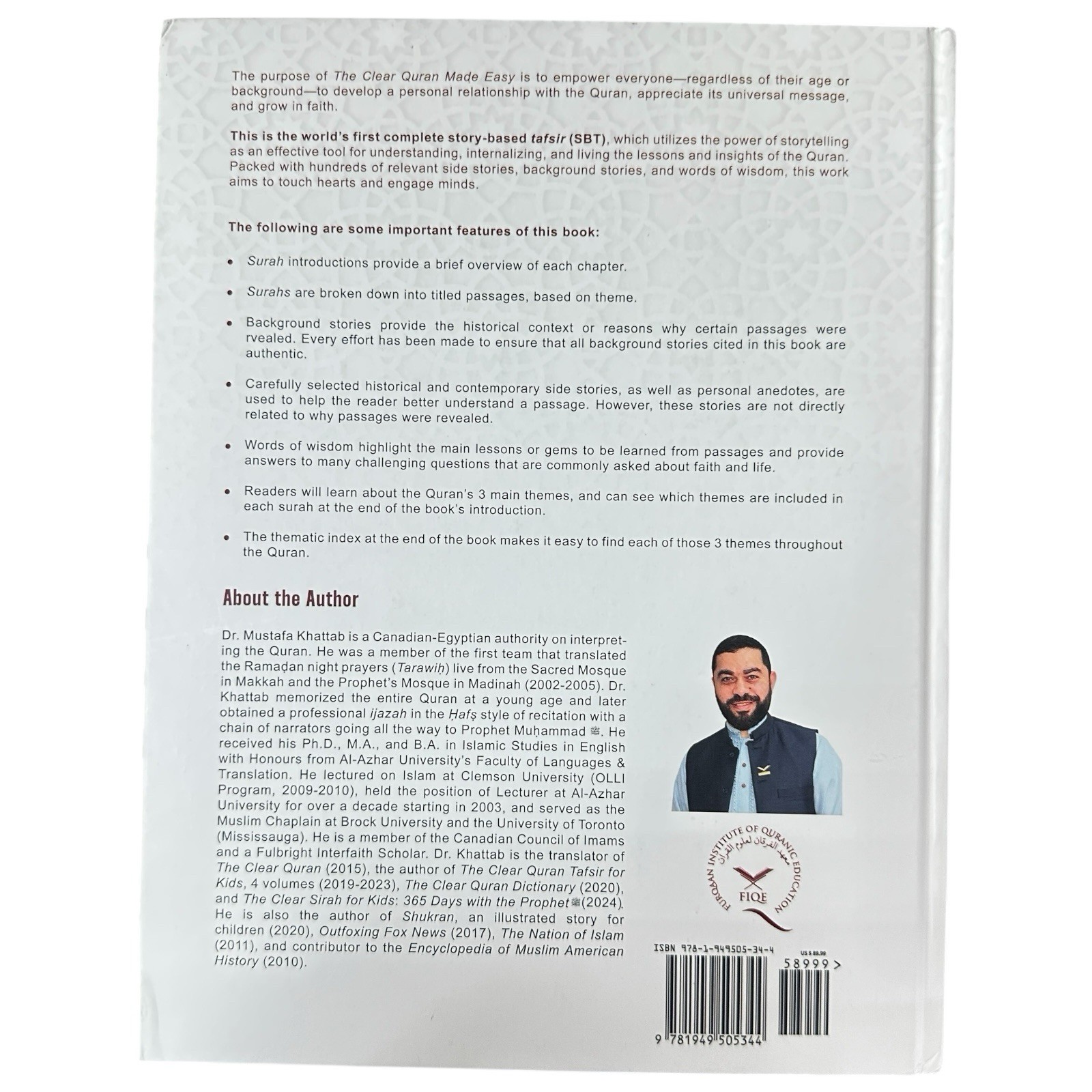 The Clear Quran Made Easy Story Based Tafsir by Dr Mustafa Khattab HB