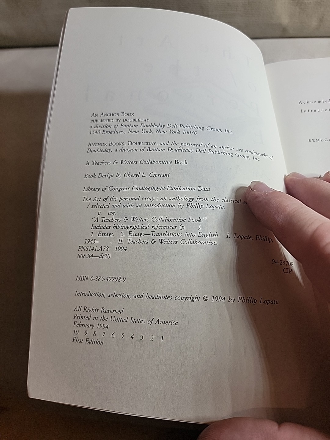 Art of the Personal Essay, The by Lopate, Phillip