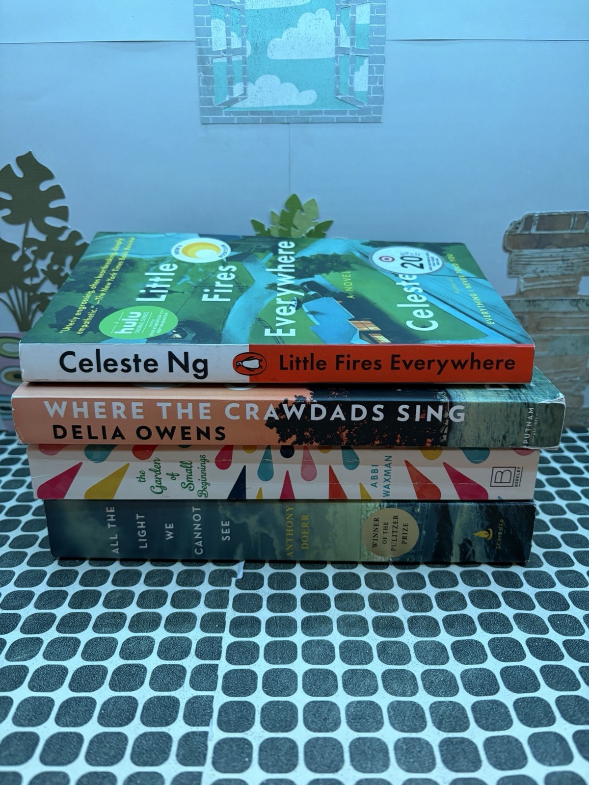 4 Fiction Paperback Contemporary Books Celeste Ng, Delia Owens, Doerr, Waxman
