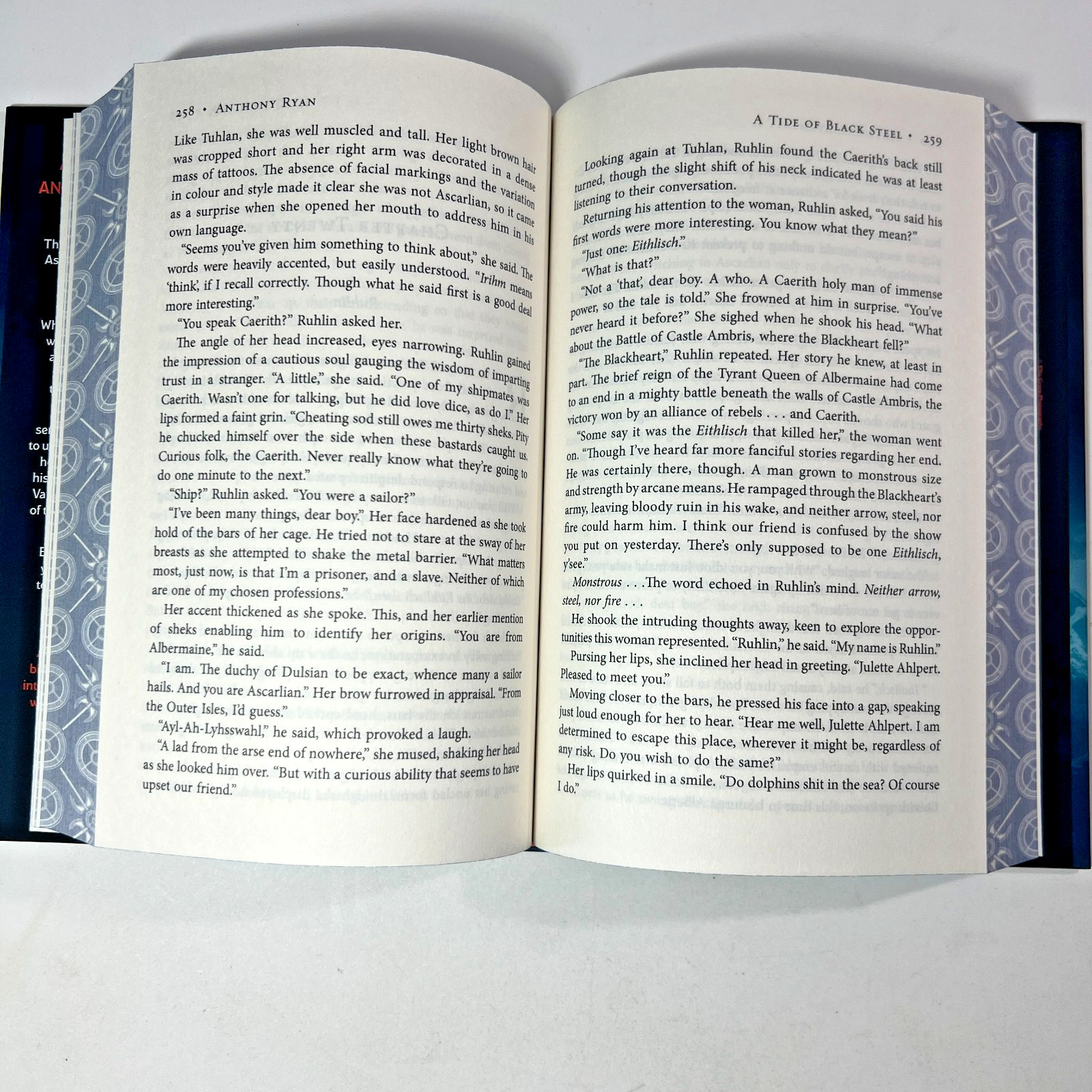 A Tide of Black Steel Anthony Ryan Hardcover Signed Broken Binding Age of Wrath