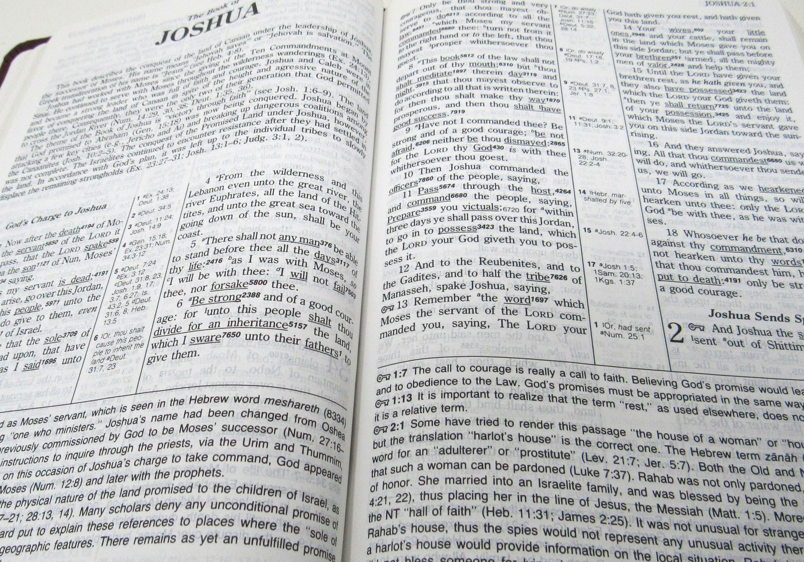 Key Word Study Bible KJV King James Red Leather 1991 AMG Publishers GC Free Ship