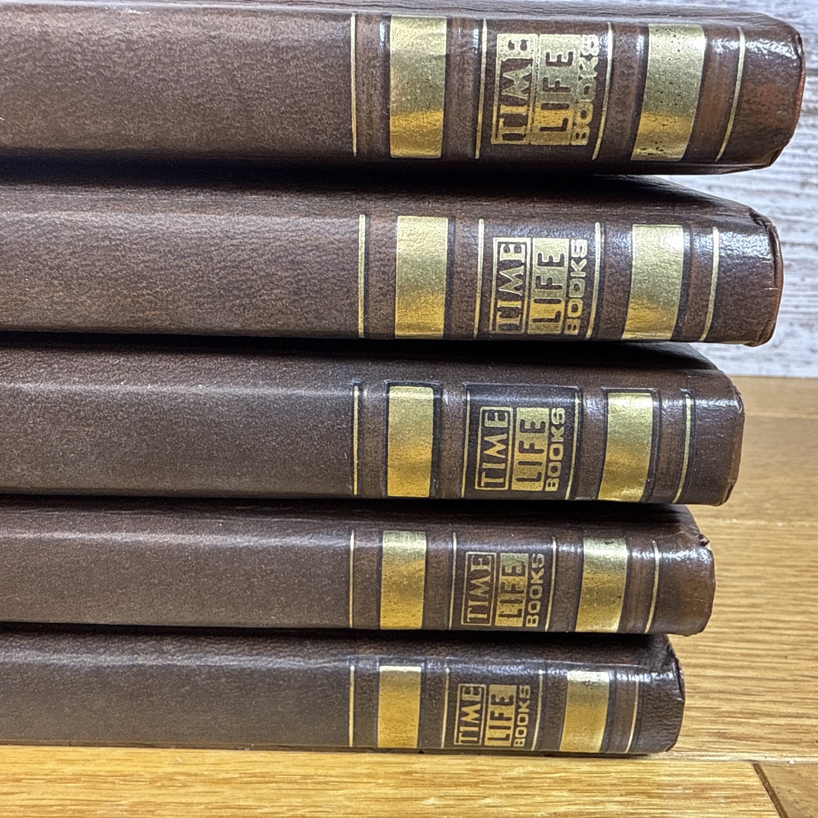 Lot 5 Vintage The Old West Series Time Life Books Cowboys Railroader Leatherette