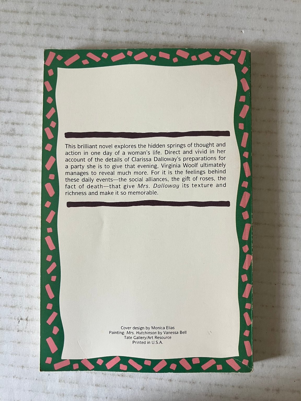 Mrs. Dalloway Virginia Woolf 1992 Quality Paperback Book Club Modernist Novel