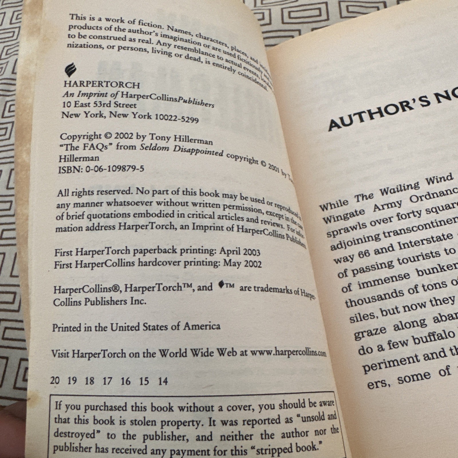 Tony & Anne Hillerman Novels Lot Of 4 HCs & PBs W/ 11 Stories G-Good+ Condition