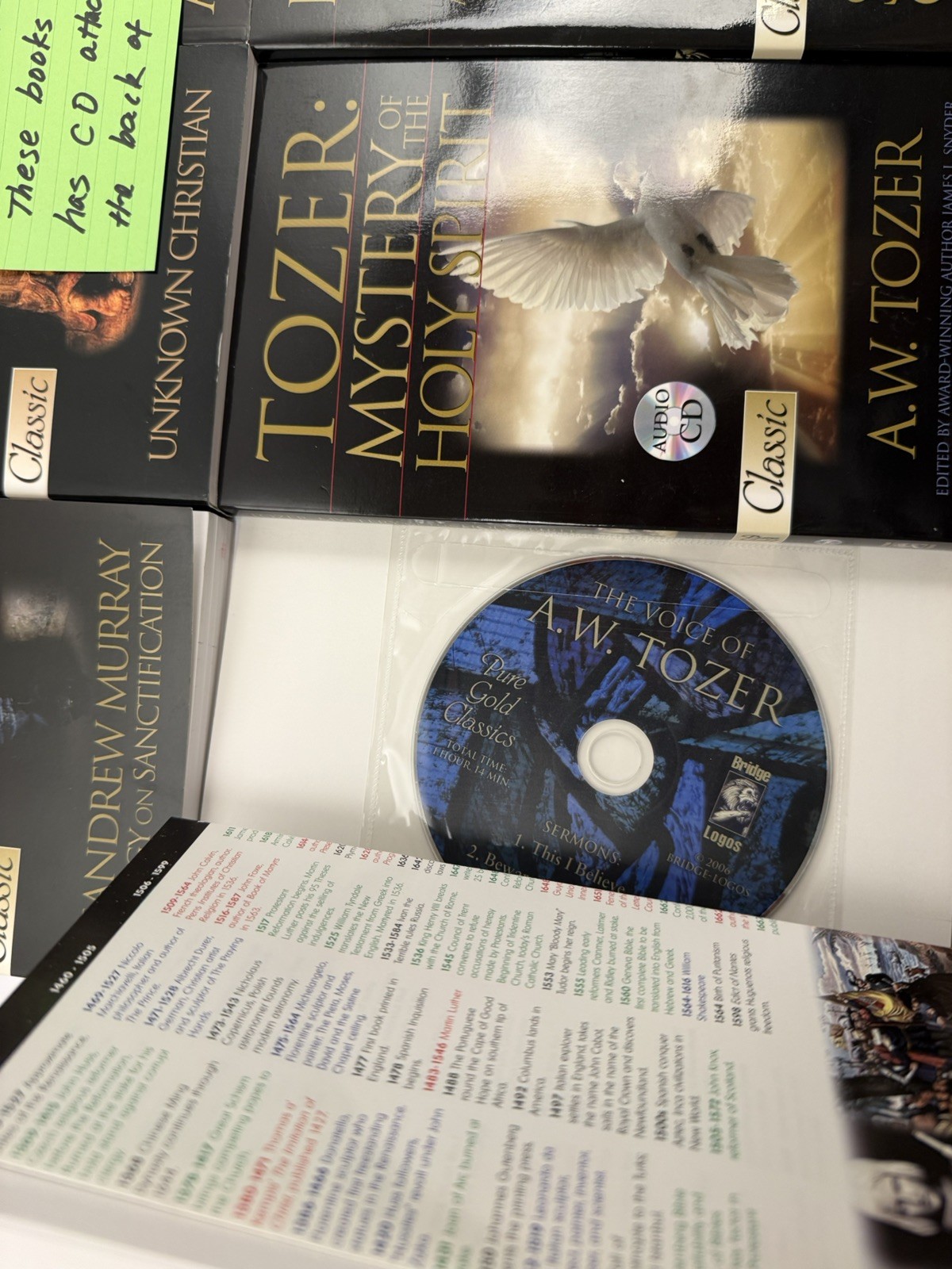24 Christian Classic Book Lot: 18 CLEAN/UNMARKED/6 Bonus Tozer, Murray 6 w/ CDs
