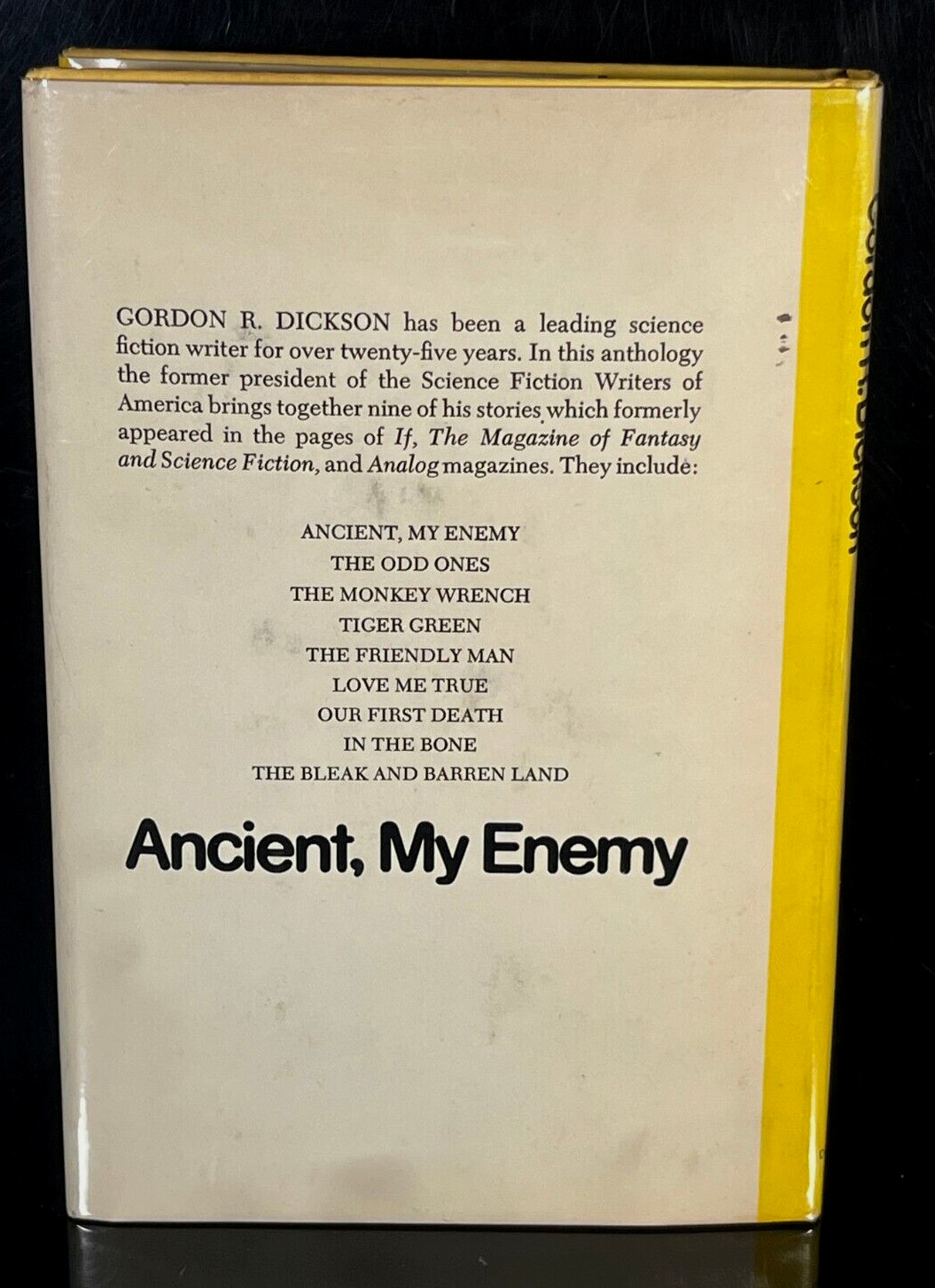 Gordon Dickson ANCIENT, MY ENEMY Anthology Short Stories Science Fiction BCE HC