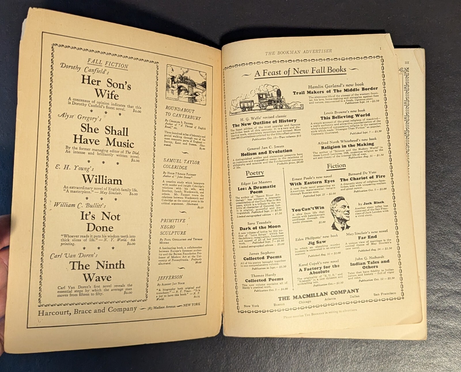 The Bookman Literacy Magazine Lot of 8 – 1921, 1923, 1926, 1928, 1930