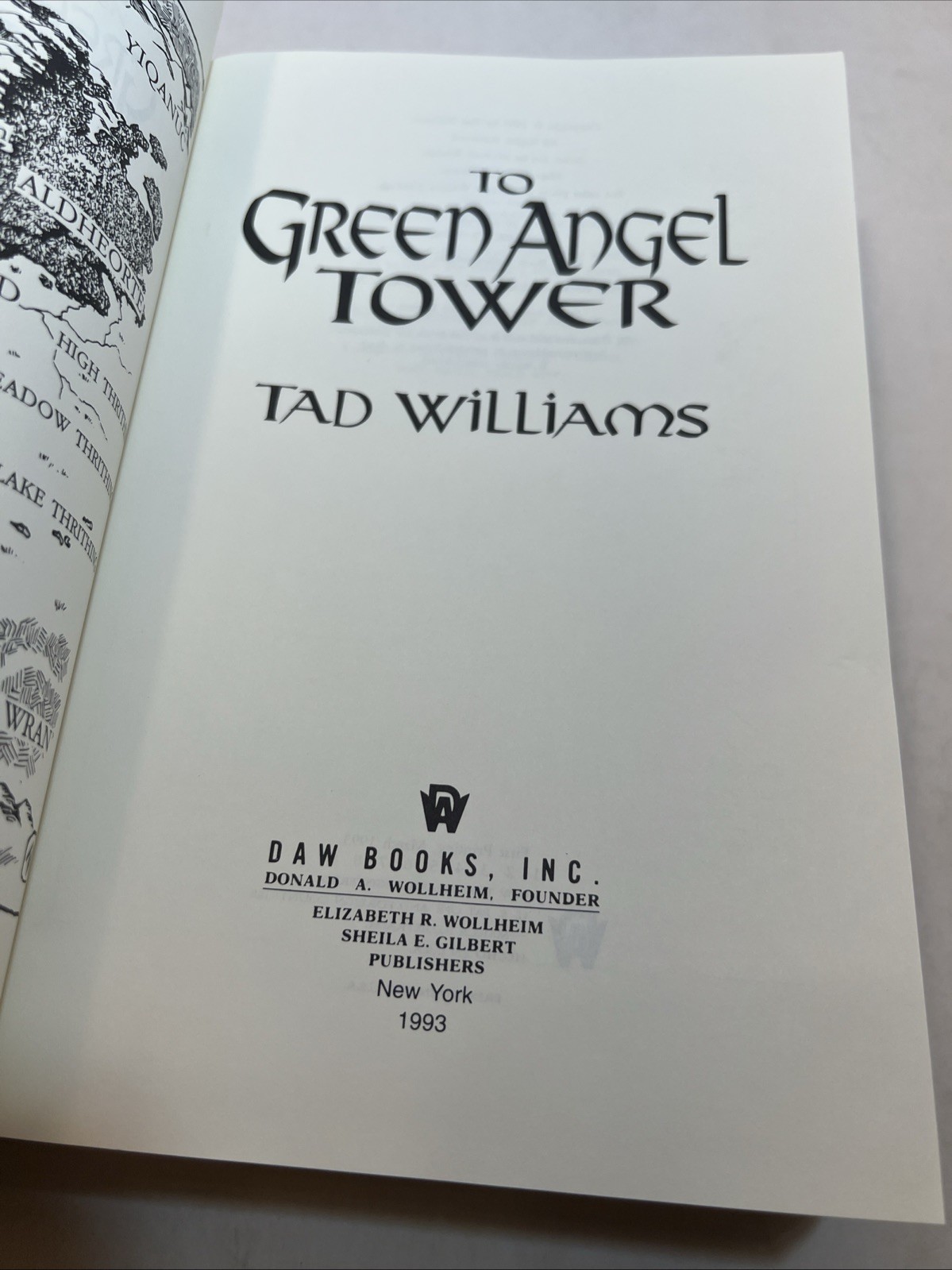 To Green Angel Tower by Tad Williams, First/1st (DAW, 1993) Vintage Fantasy HC