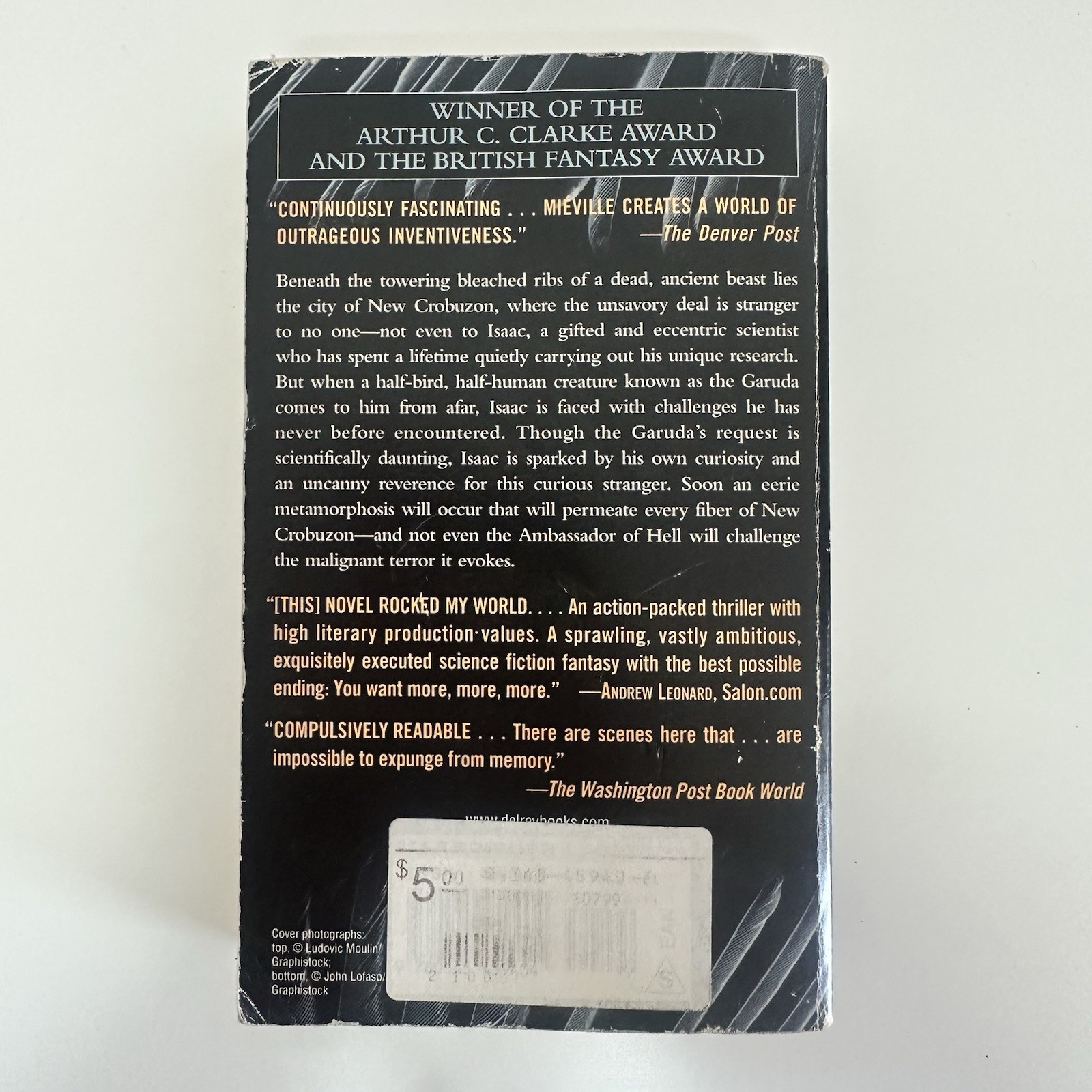 Perdido Street Station by China Miéville (2001) USED • Acceptable • PAPERBACK