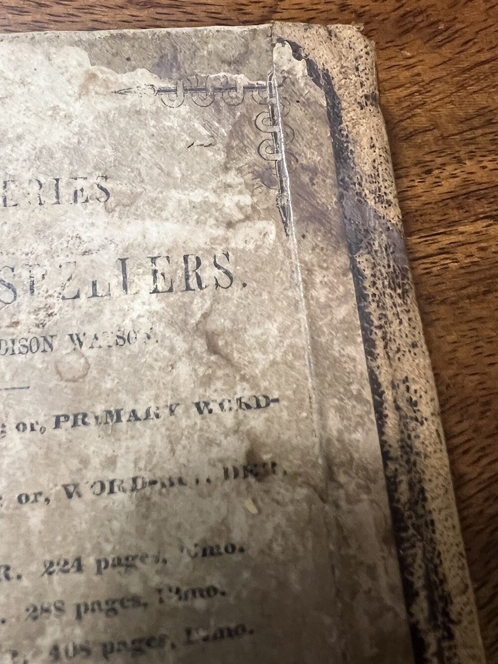 Antique Book 1800’s Hardcover School First Lessons In English Grammar S.W. Clark