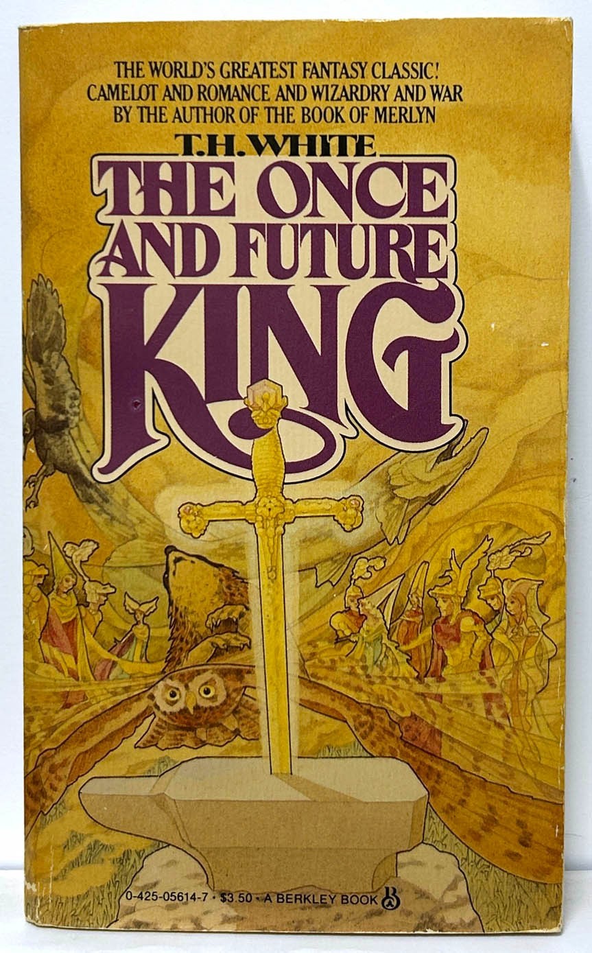 T.H. White ONCE & FUTURE KING, BOOK OF MERLYN lot of 2 mm paperback