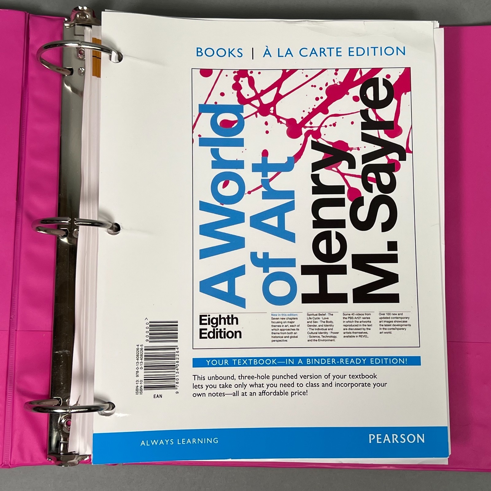World of Art, A, Books a la Carte Edition (8th Edition) – Loose Leaf Binder GOOD