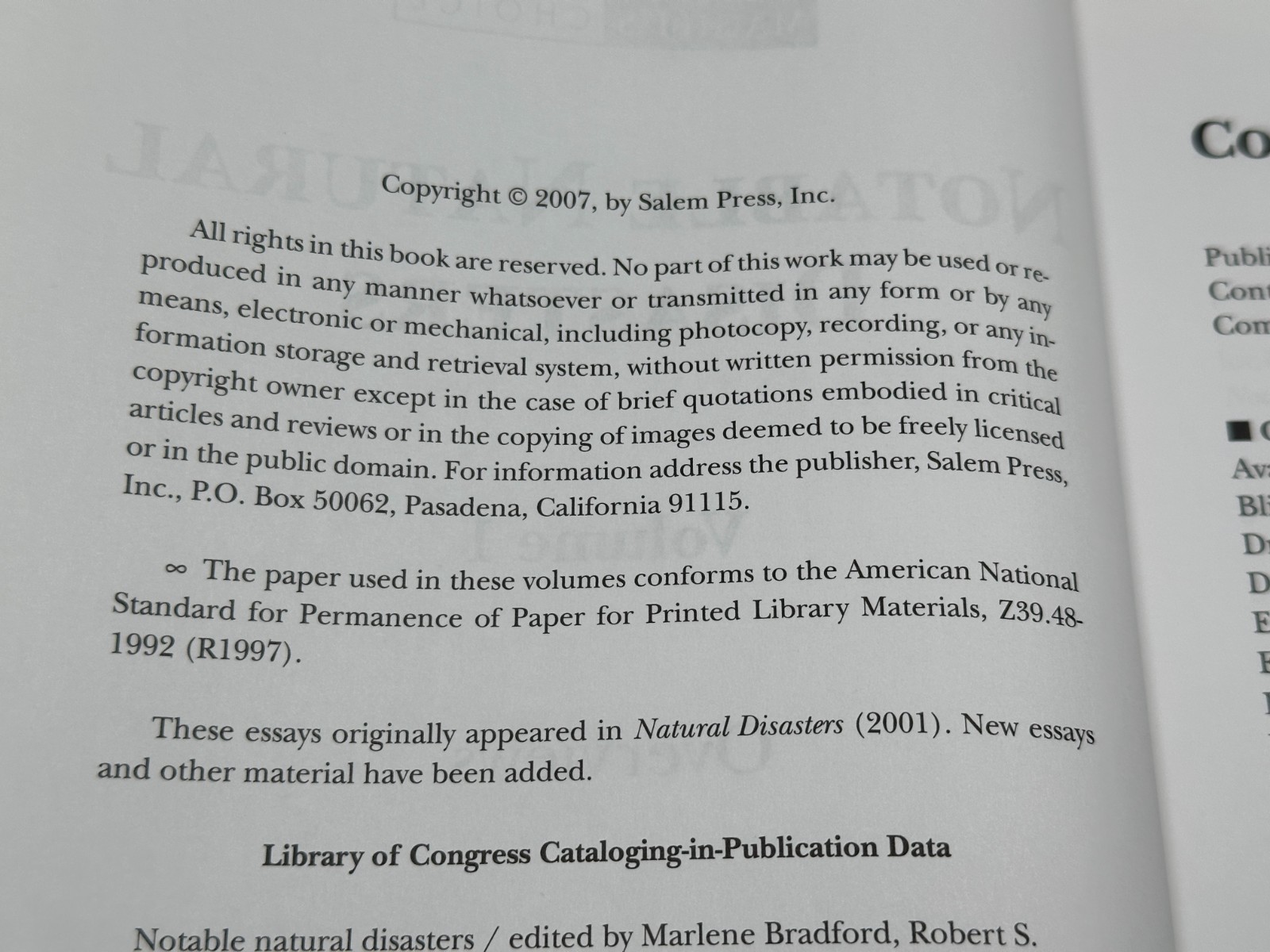 Notable Natural Disasters , Magill’s Choice 3 Volume Set Homeschool Reference
