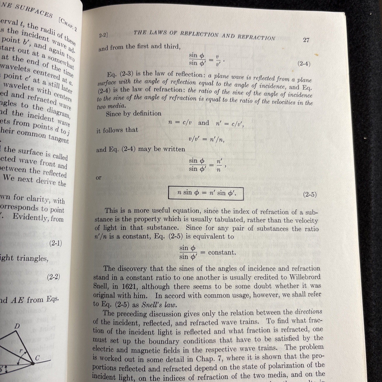OPTICS By Francis Weston Sears 1949 HC Principles of Physics Addison Wesley B86