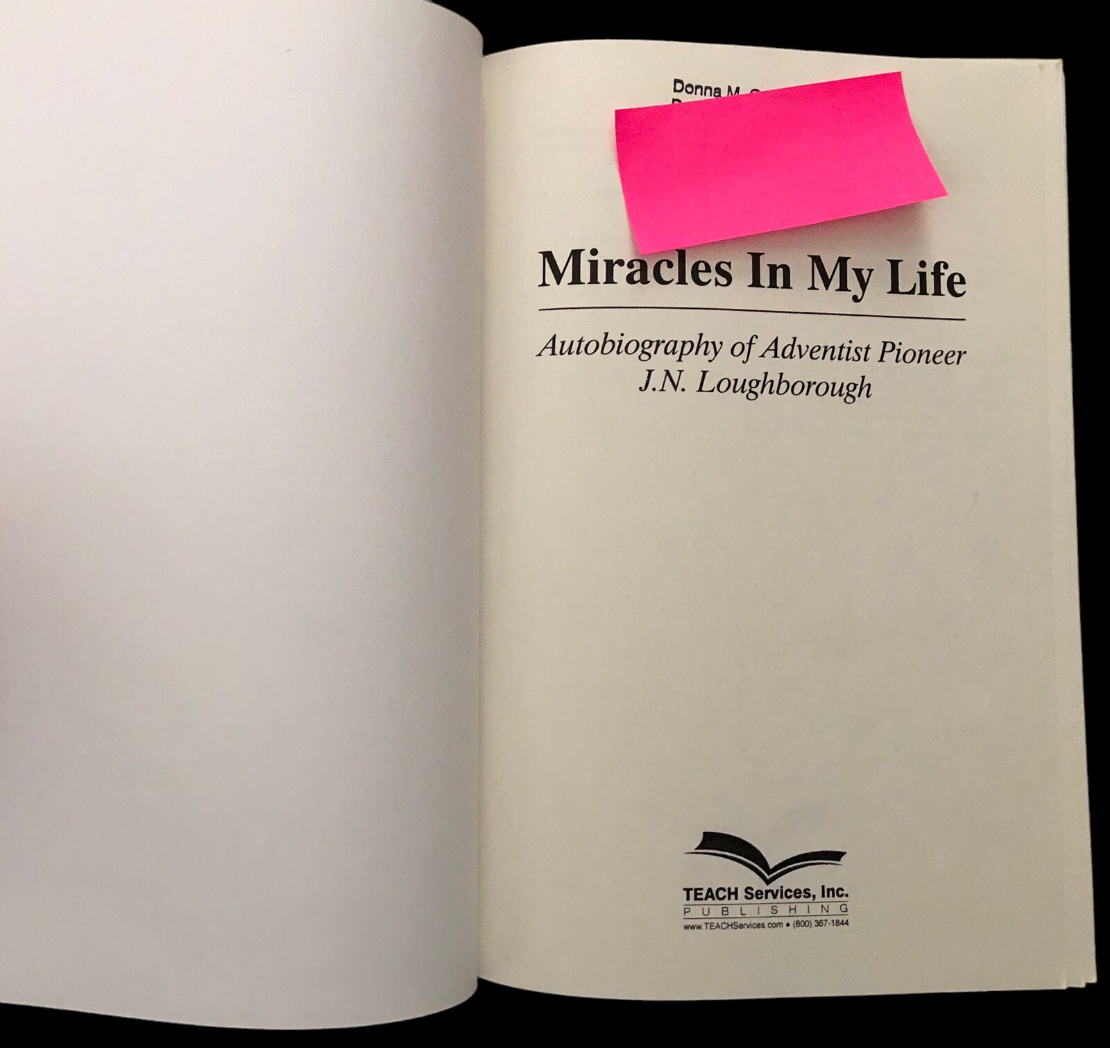 Miracles in My Life Autobiography of J N Loughborough 2014 Teach Services Inc PB