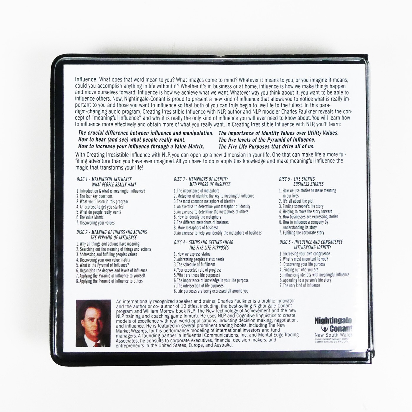 CREATING IRRESISTIBLE INFLUENCE WITH NLP 6 CD Hypnotic Persuasion Covert Stealth