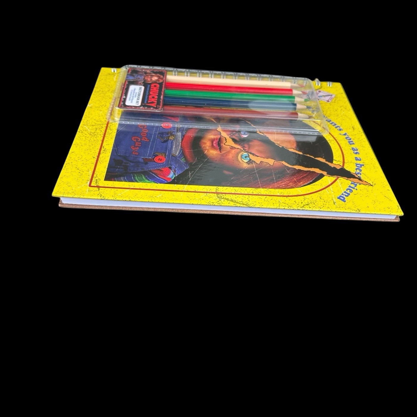 Chucky Sketchbook Set With 5 Color Pencils Horror Halloween Spiral Bound New