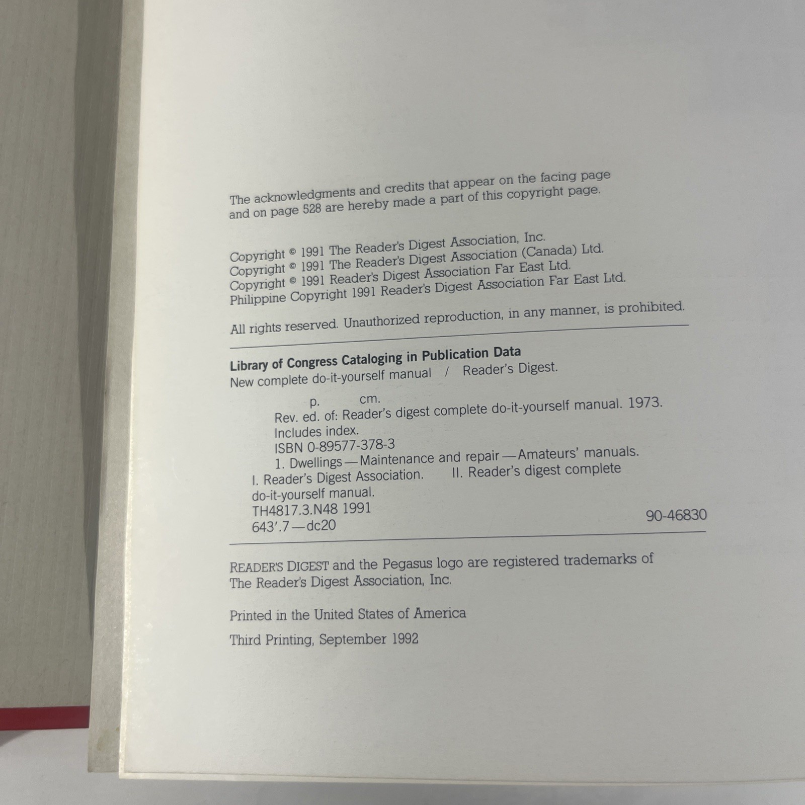 New Complete Do-It-Yourself Manual by Reader’s Digest Editors (1991, Hardcover)