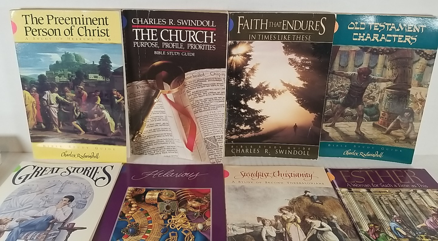 Charles R. Swindoll Books Lot of 21 Books Bible Study Guides Good Condition