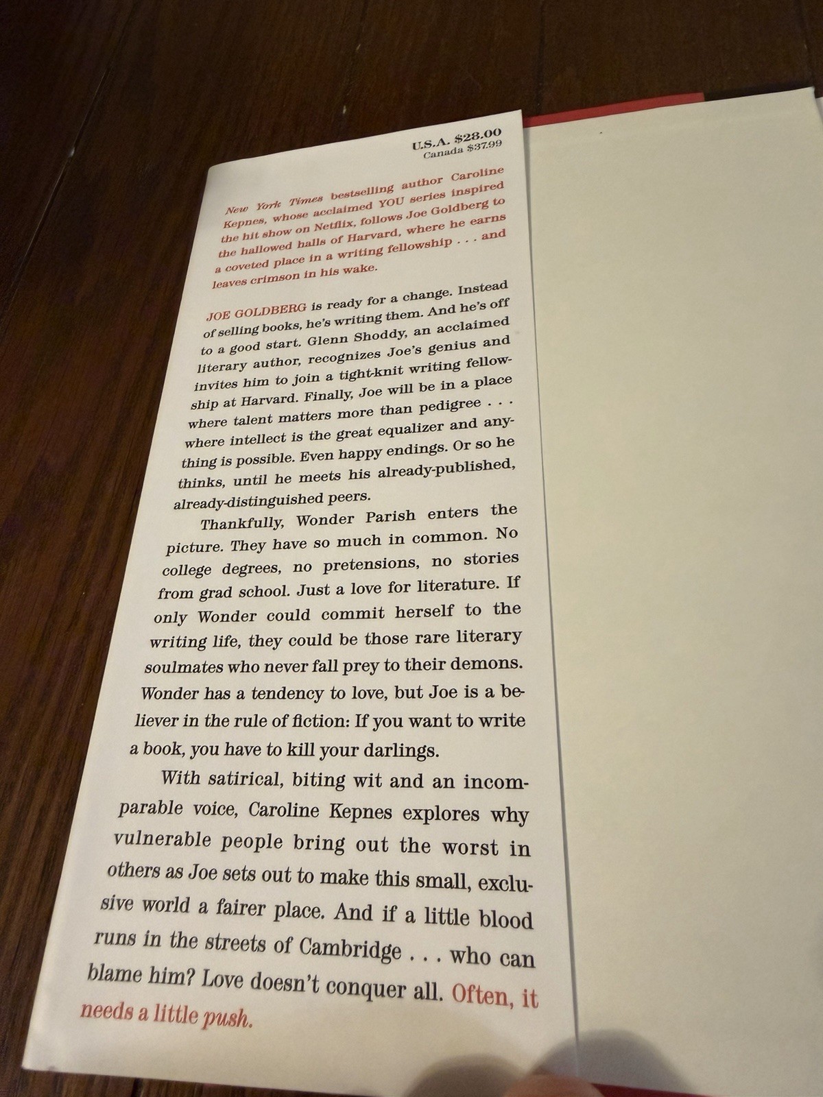 For You And Only You by Kepnes, Caroline Hardback Signed By Author First Edition