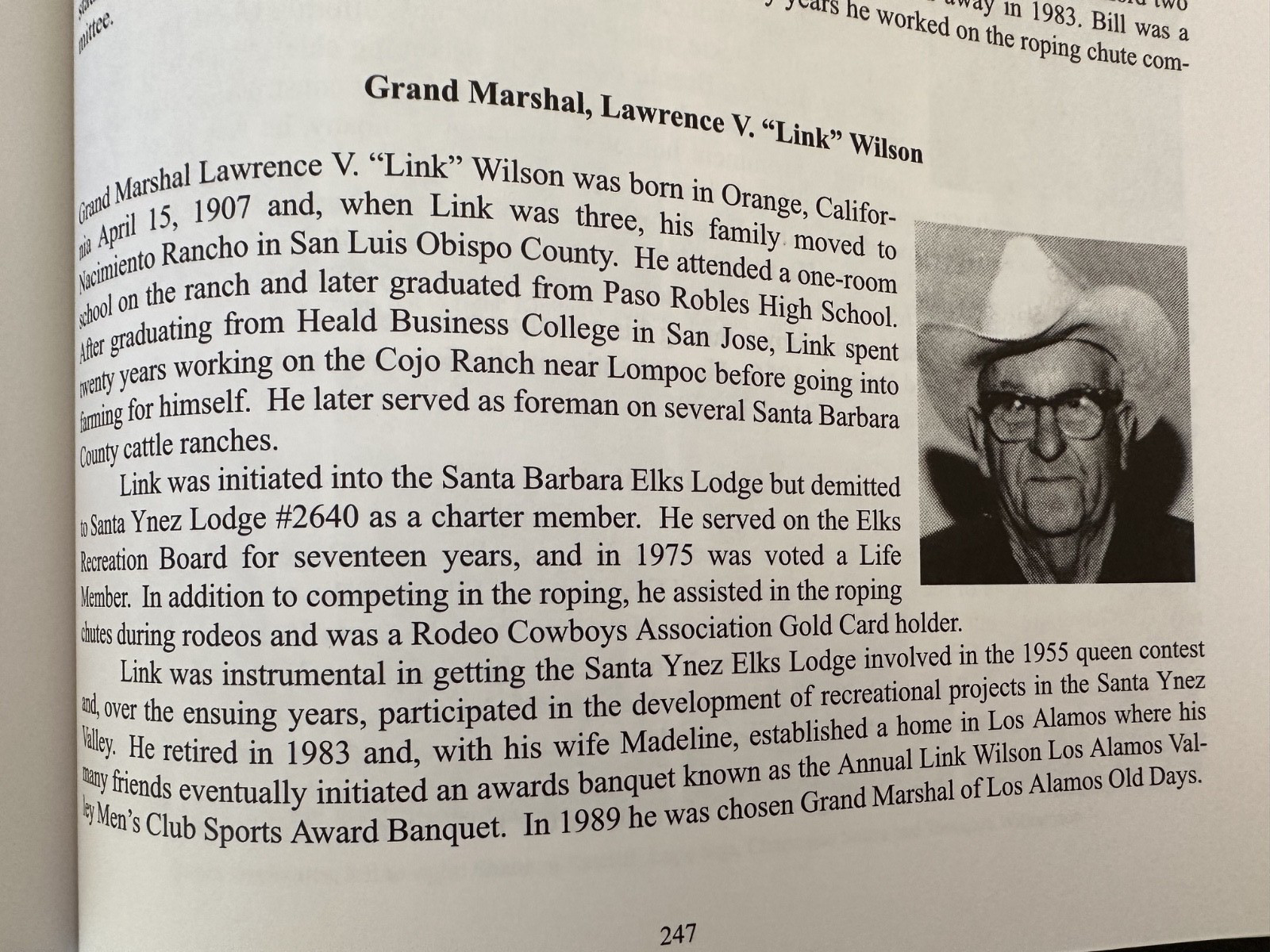Santa Maria Elks Lodge #1538 Rodeo Parade 1940 2003 Scott history genealogy CA