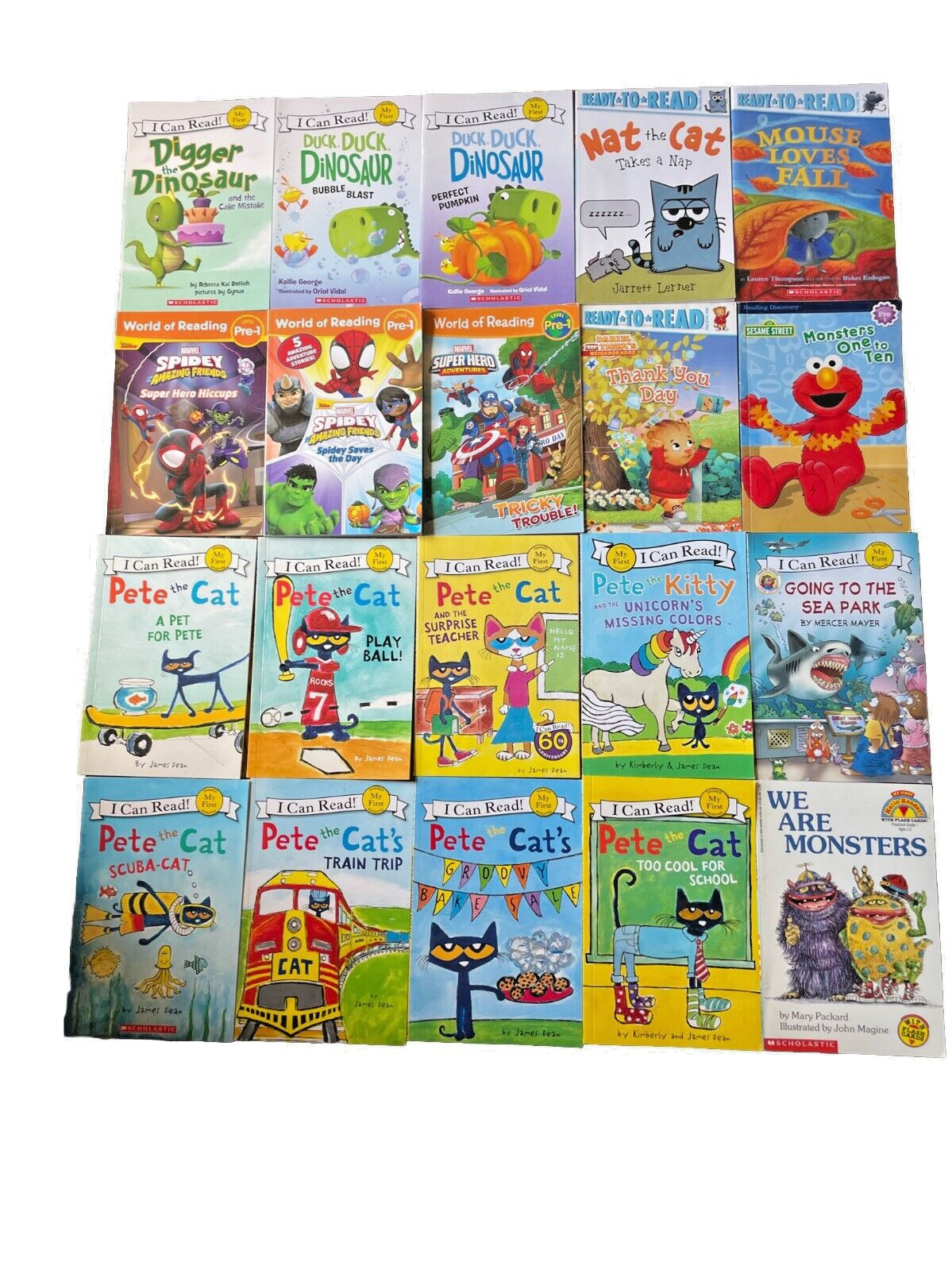 Lot of 20 Pre-Level 1 Children’s Shared Reading Books – Paperback Learn to Read